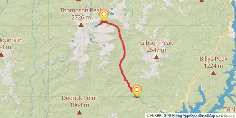 Stuart Fork to Sapphire Lake Trail stage 3 Map