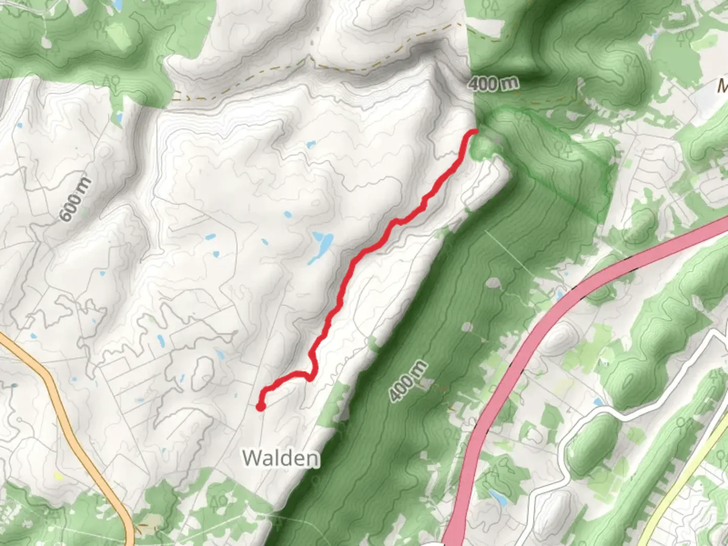 An image depicting the trail Little Falling Water Creek and Mabbit Springs - Falling Water Connector and its surrounding area.