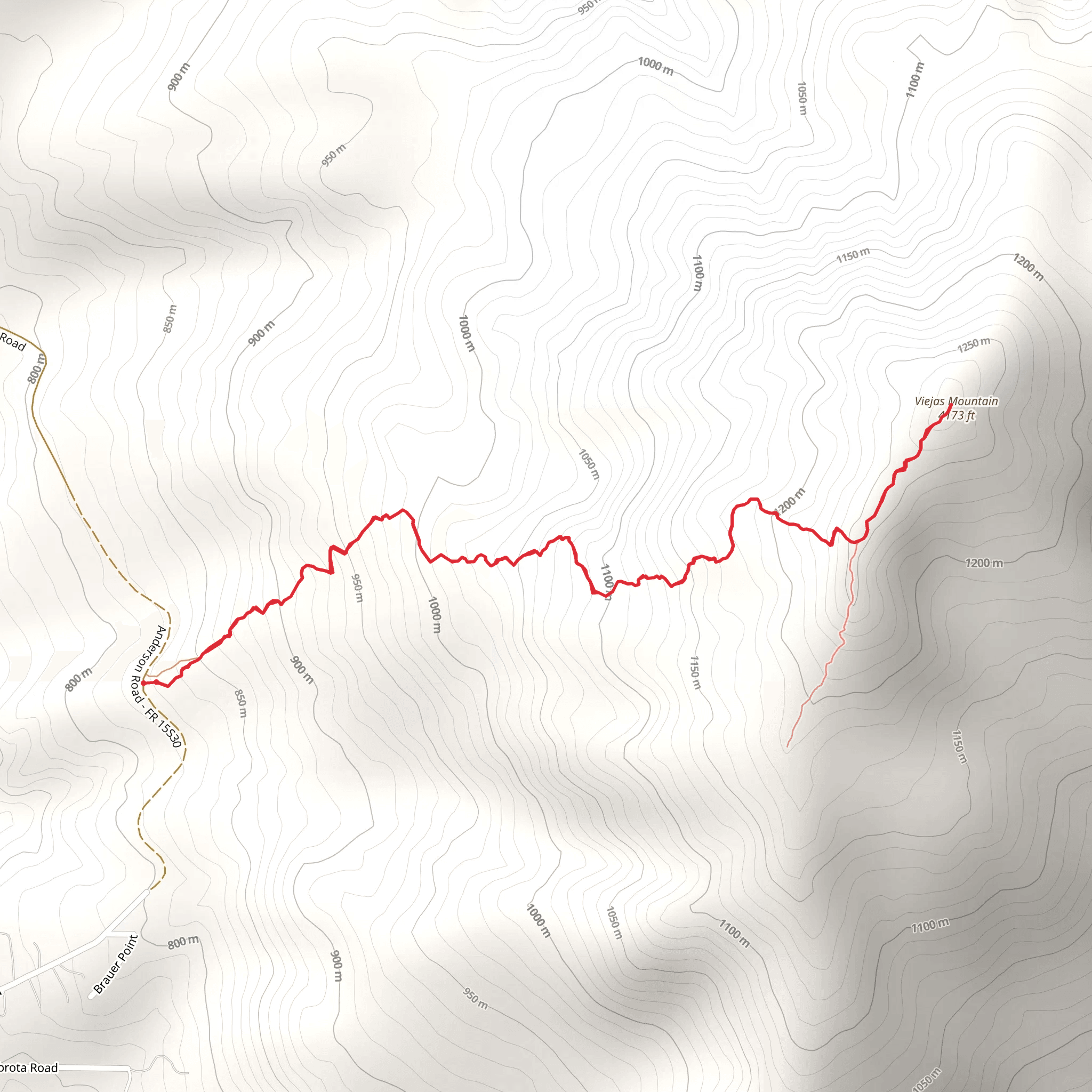 Viejas Mountain Trail mobile static map