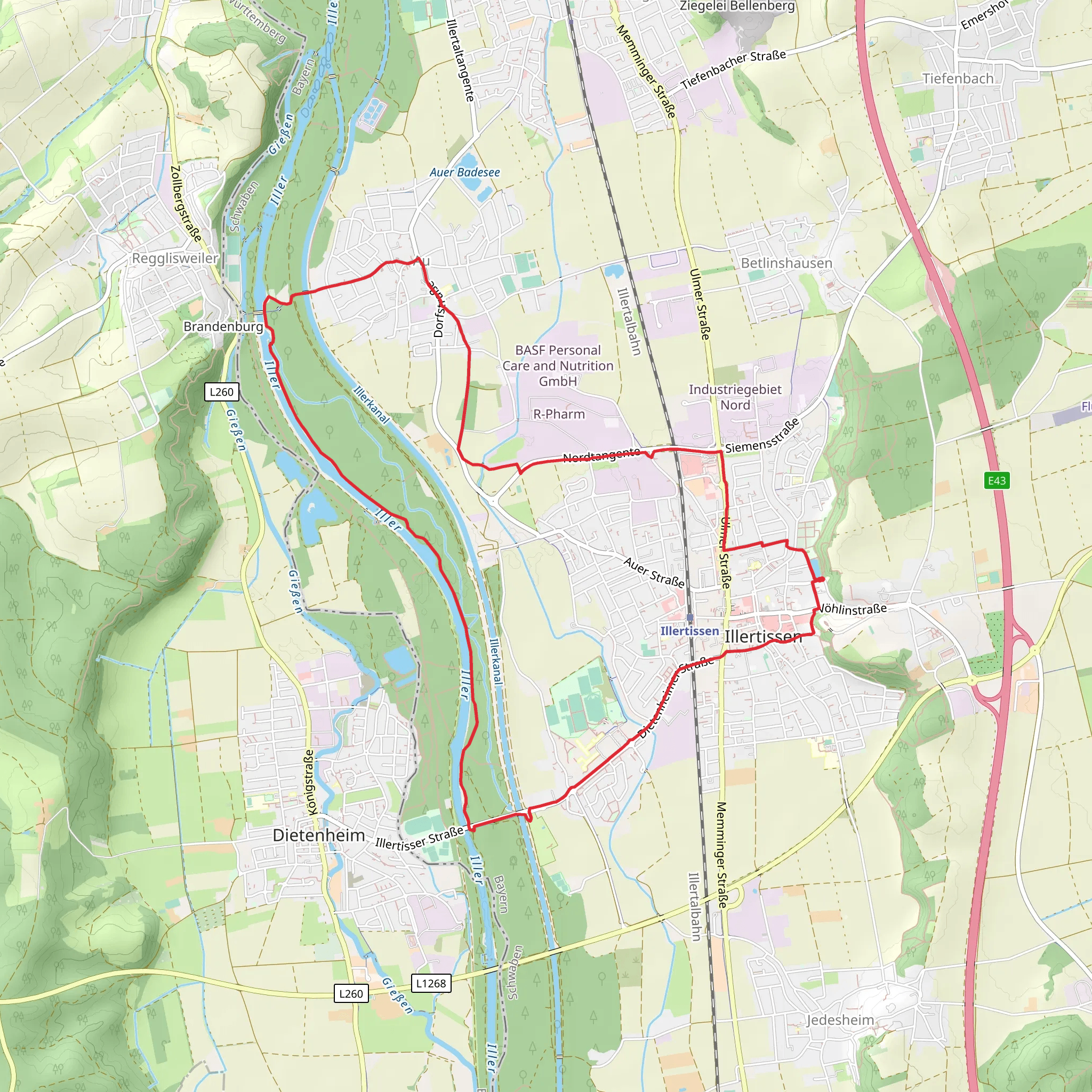 Iller via Stadt Illertissen mobile static map