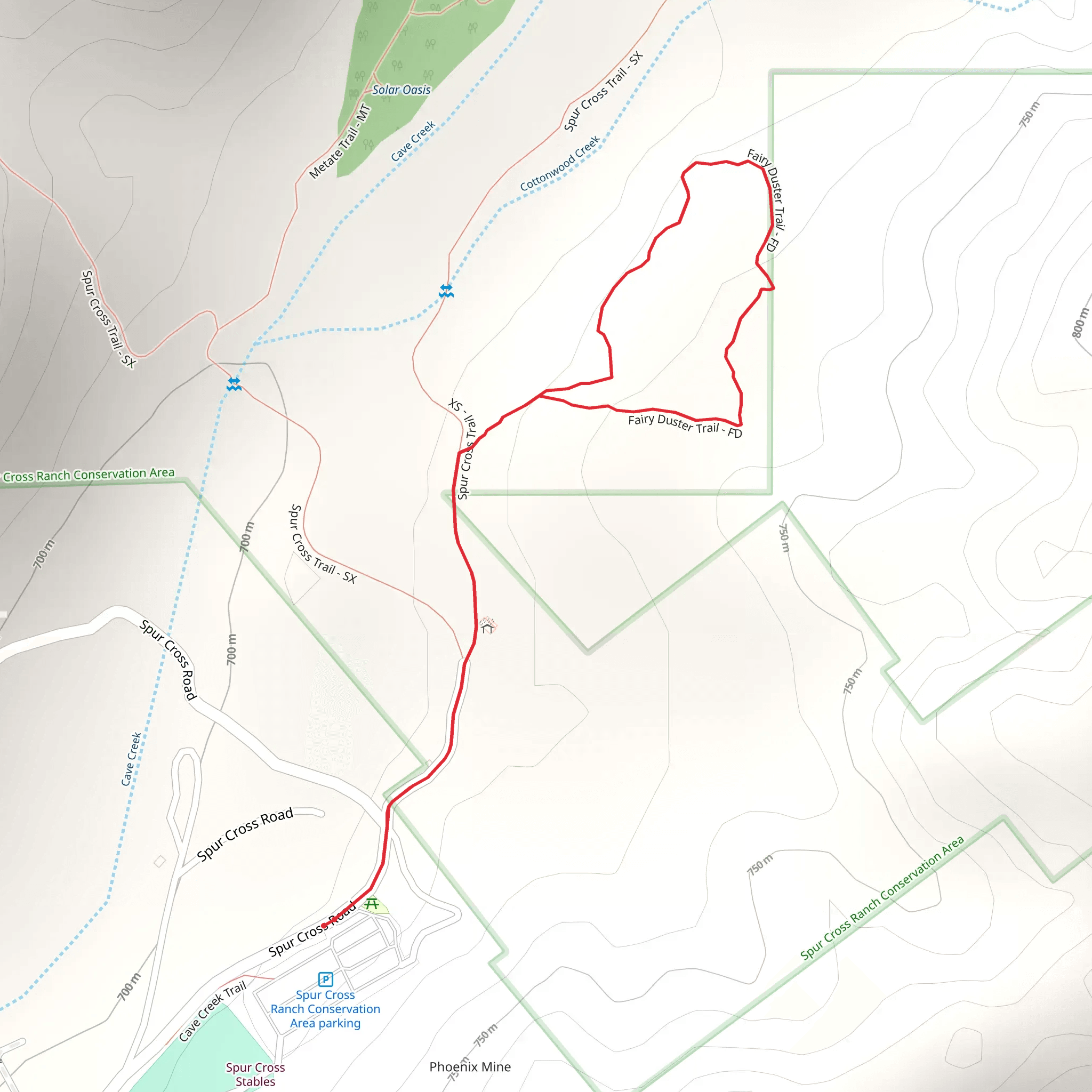 Fairy Duster Loop Trail mobile static map