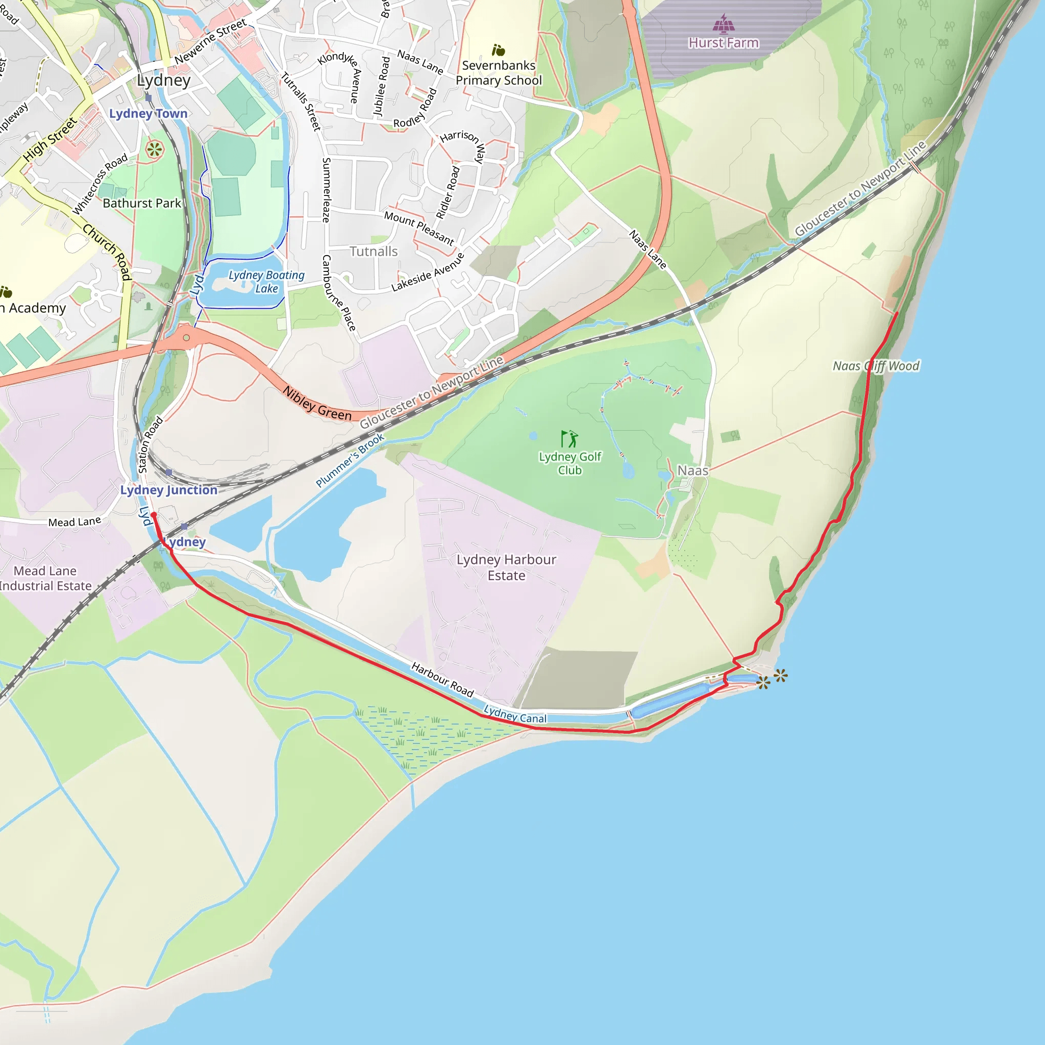 Lydney Harbour Walk mobile static map