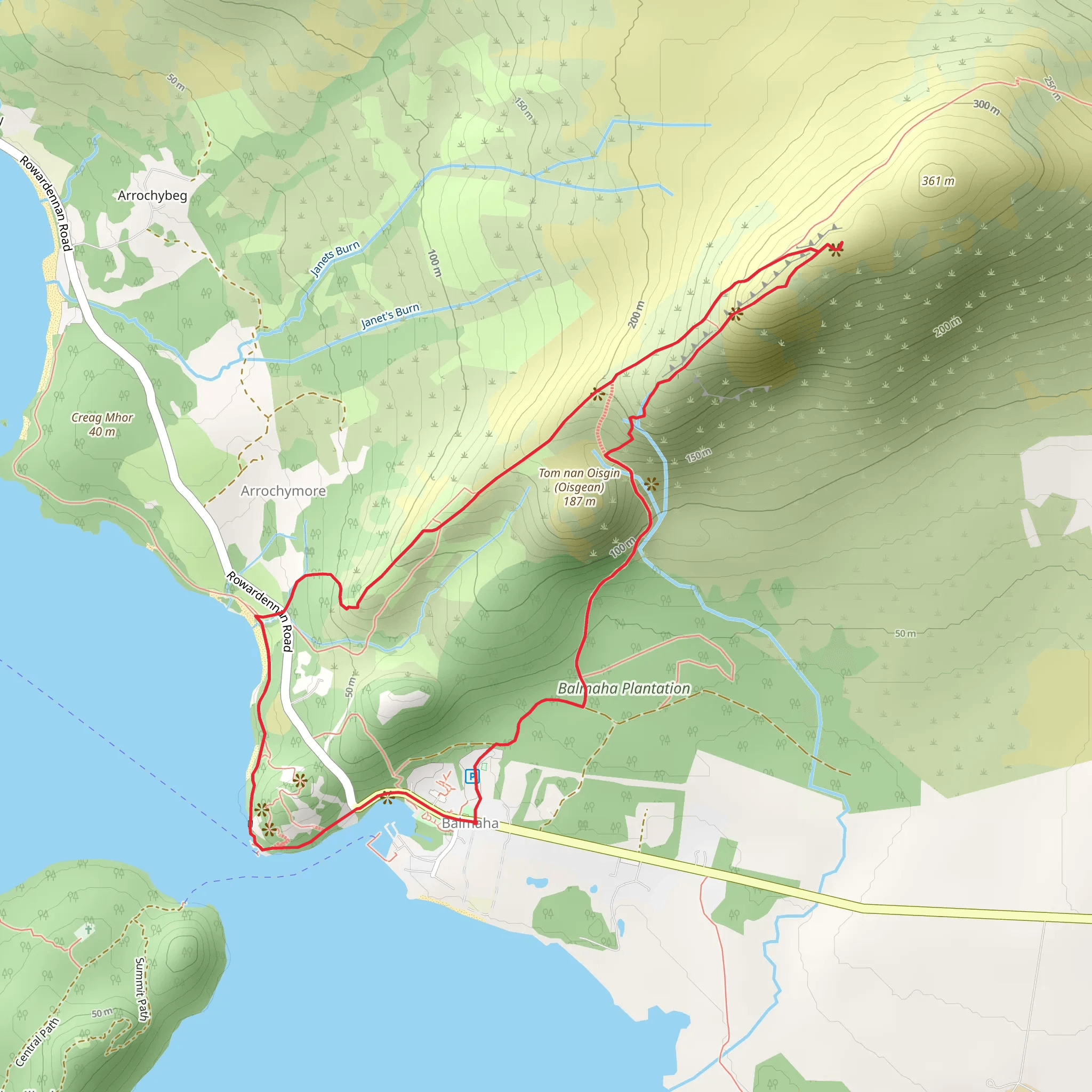 Conic Hill Loop from Balmaha mobile static map