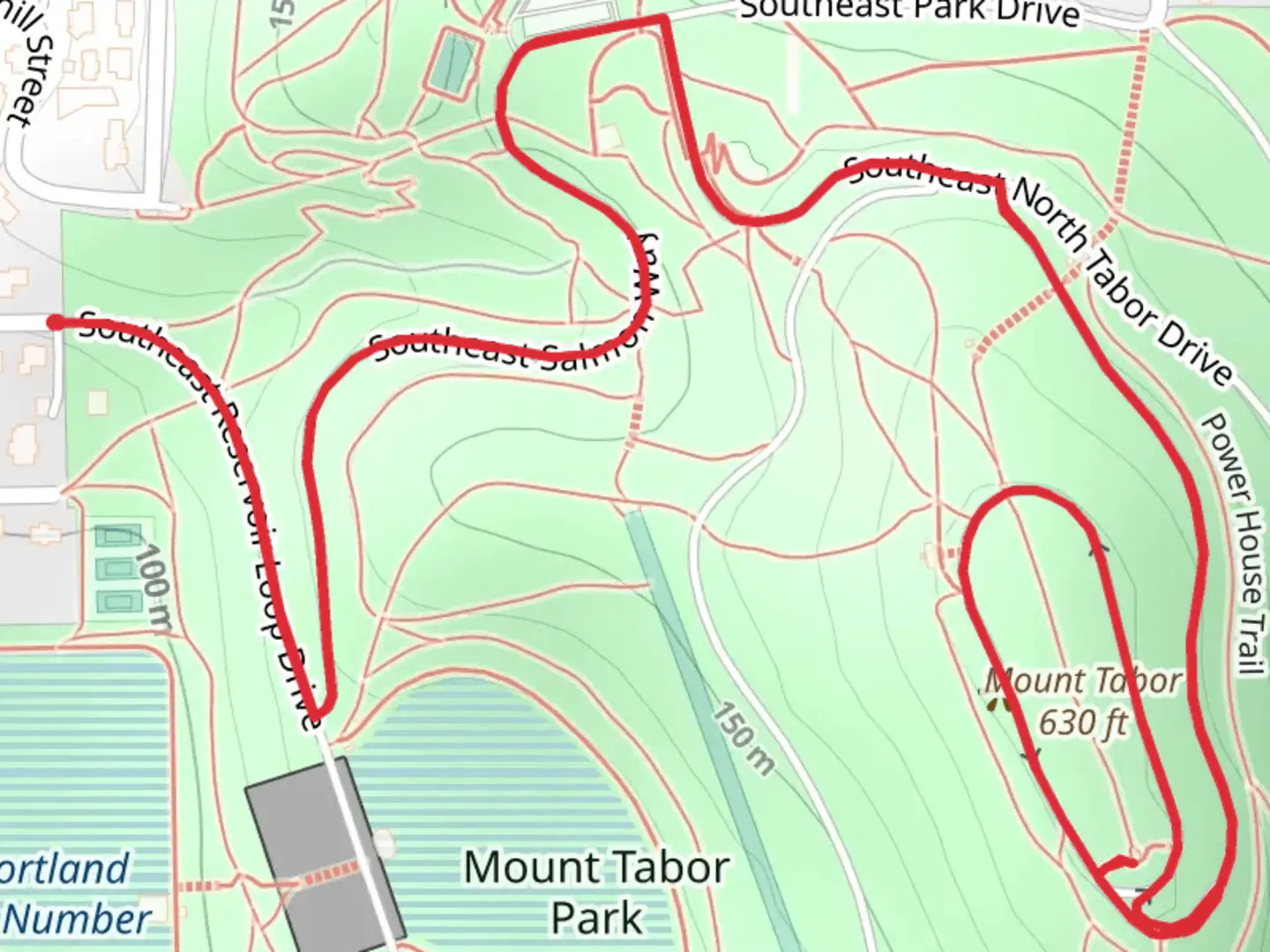 An image depicting the trail Mount Tabor via red and Blue Trail and its surrounding area.