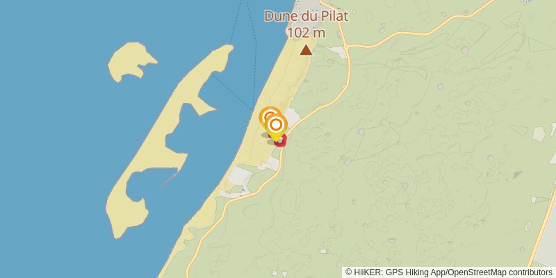 Dune Du Pilat spur 2 Map