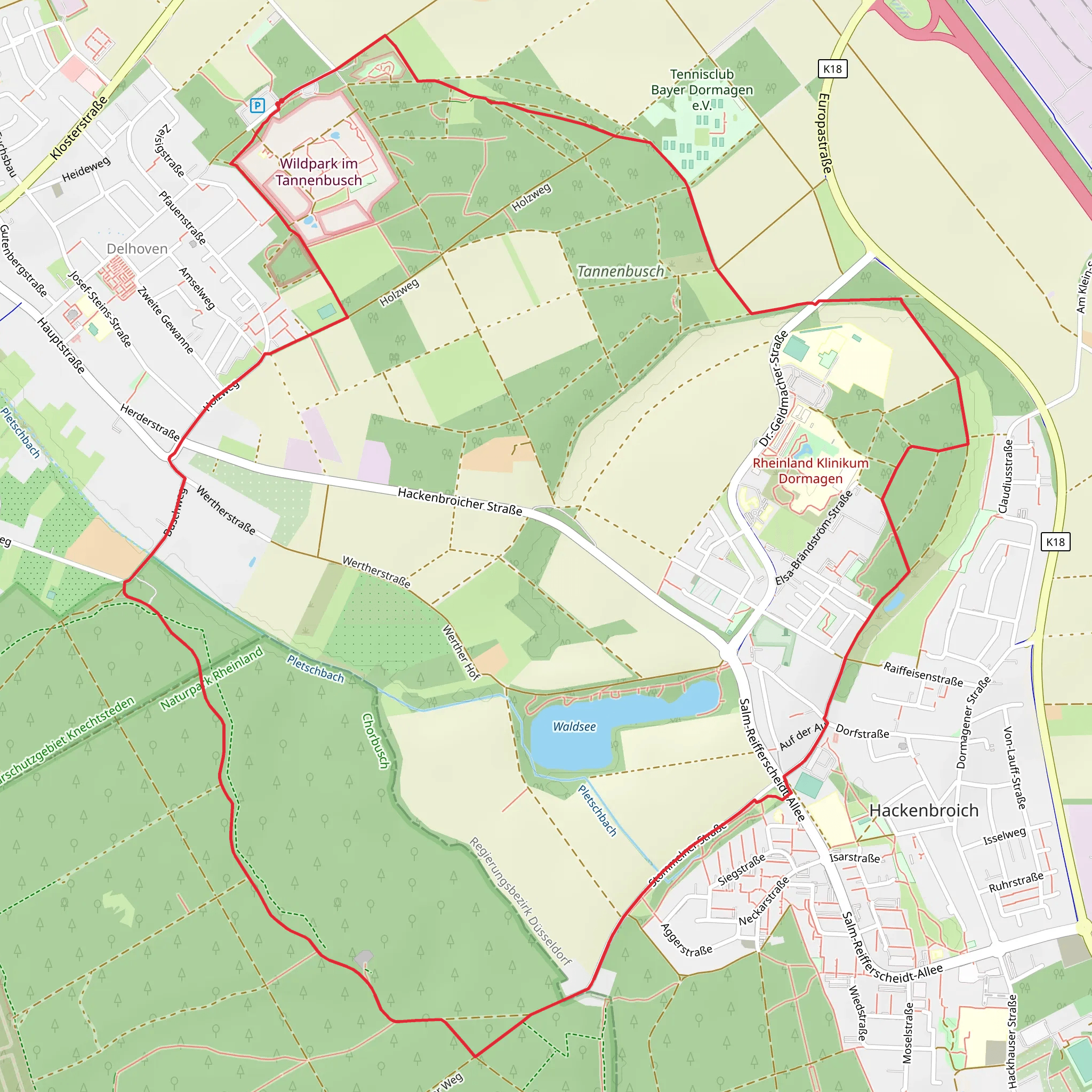 Hackenbroich Rundweg A4 mobile static map