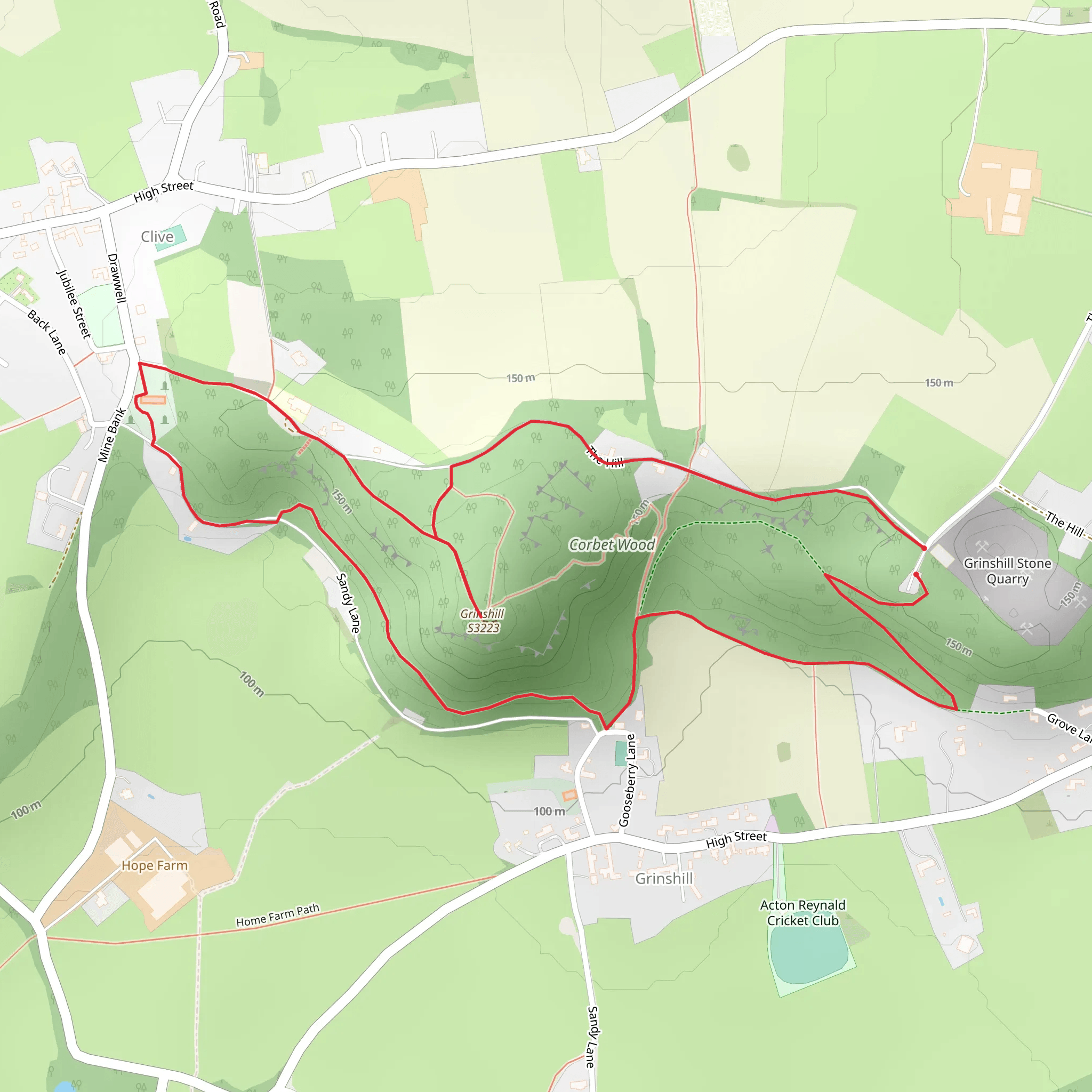 Grinshill mobile static map