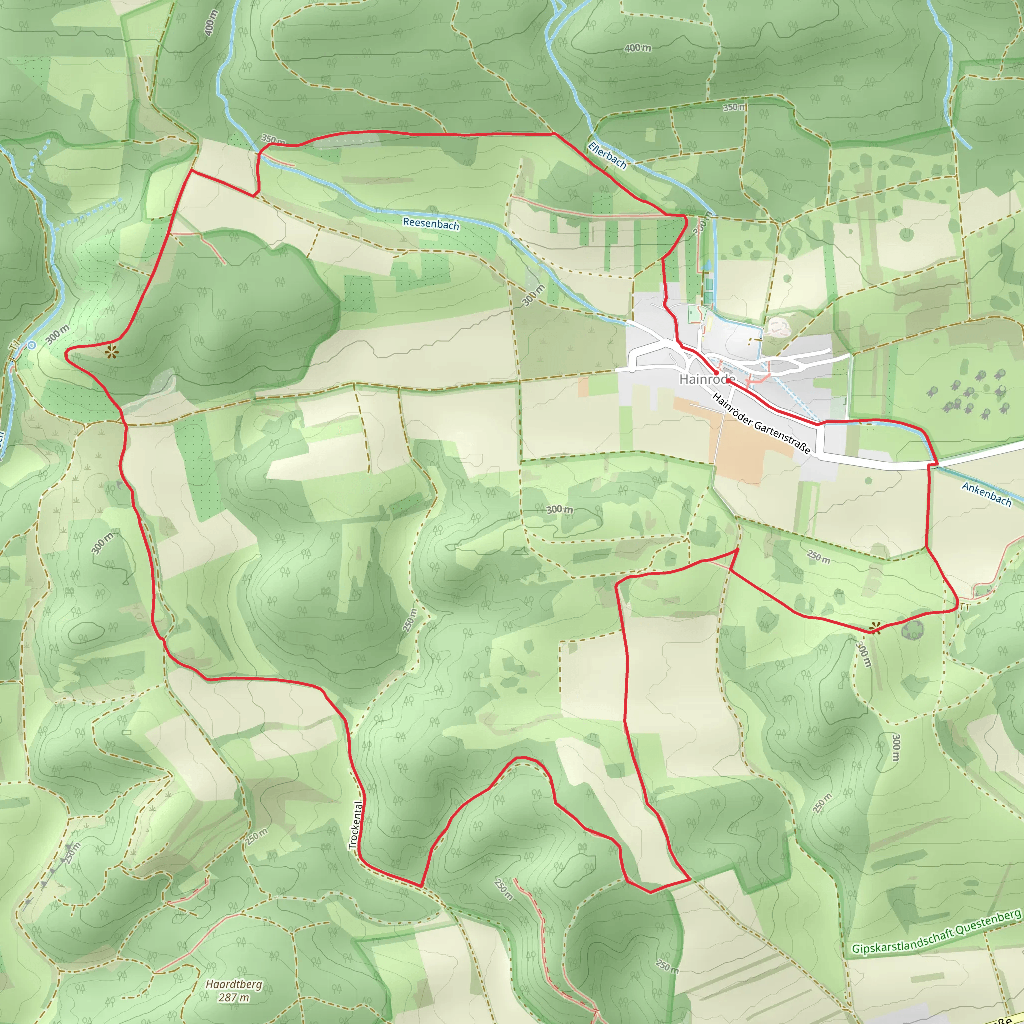 Rundweg Hainrode mobile static map