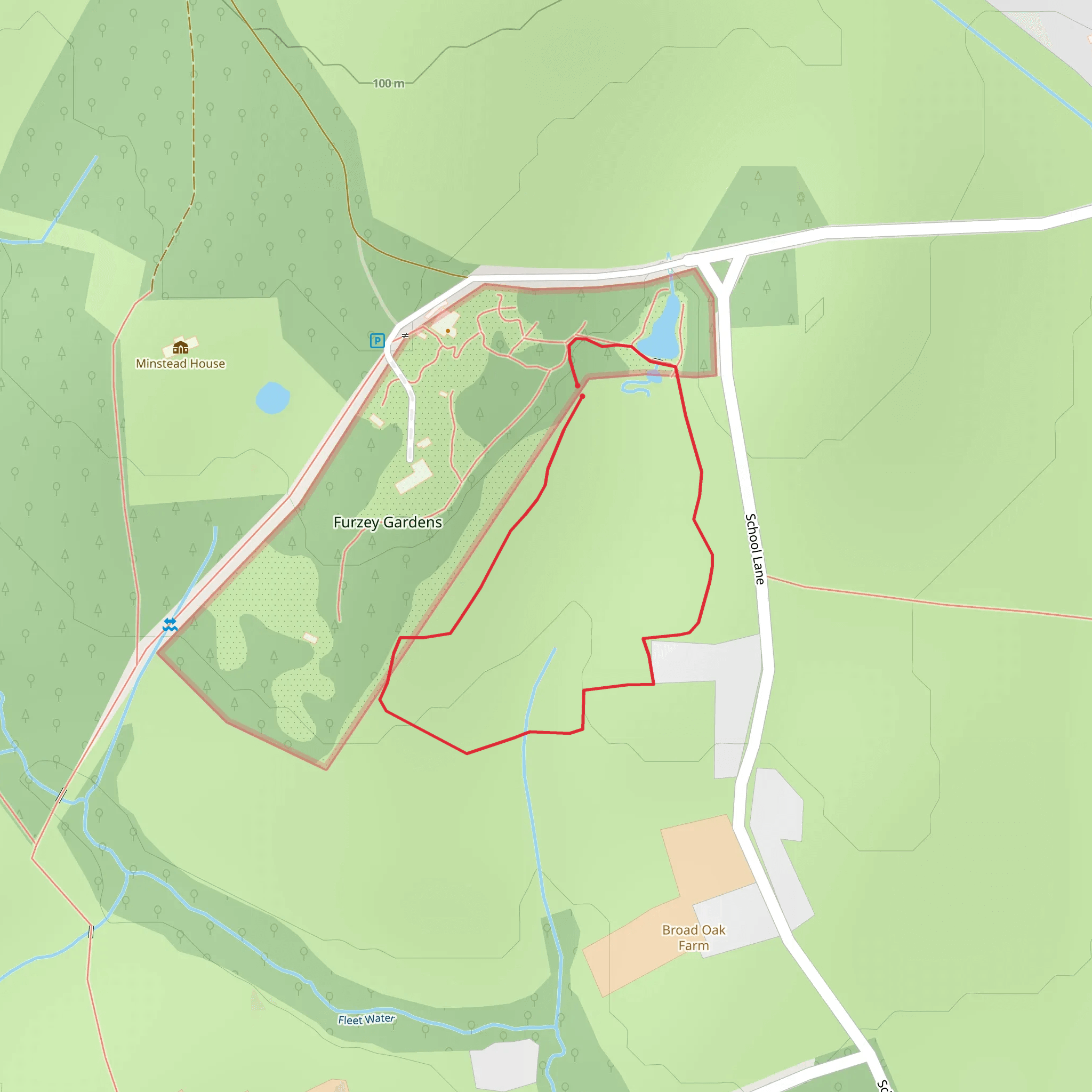 Furzey Gardens mobile static map