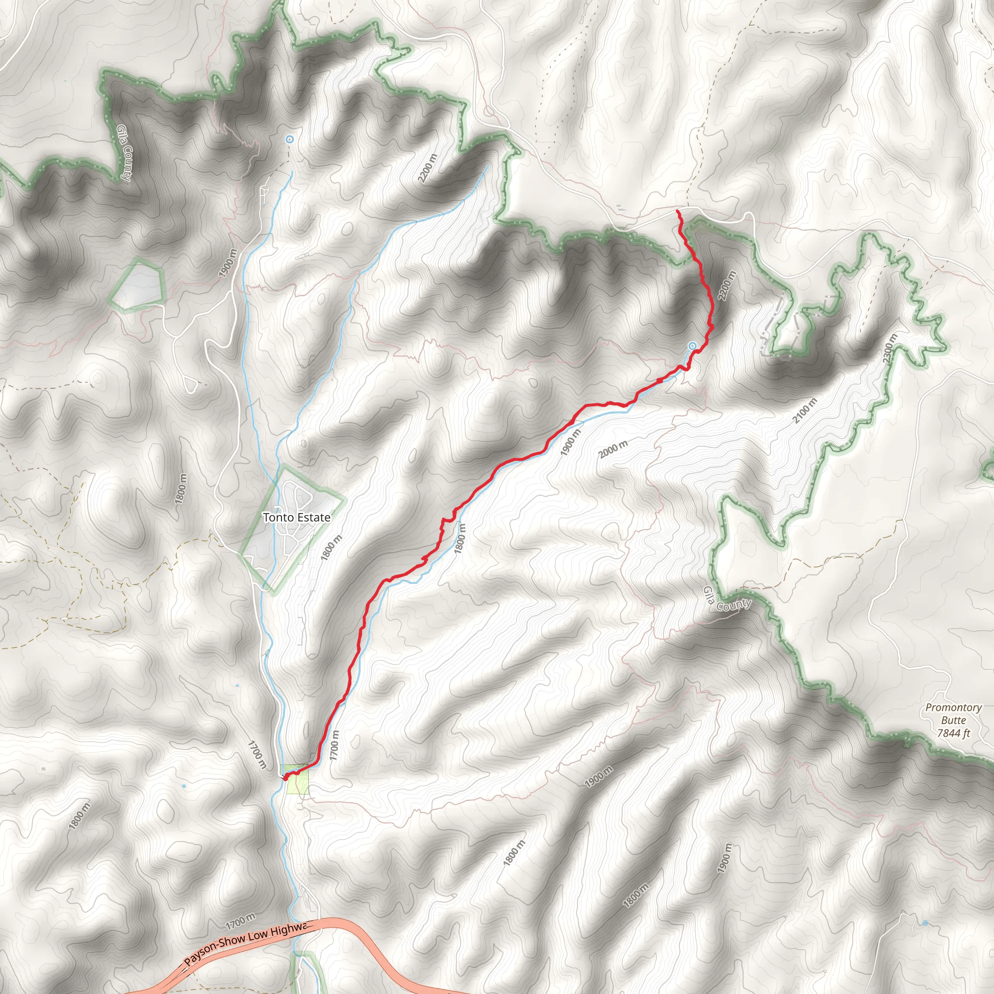 Horton Creek Trail mobile static map