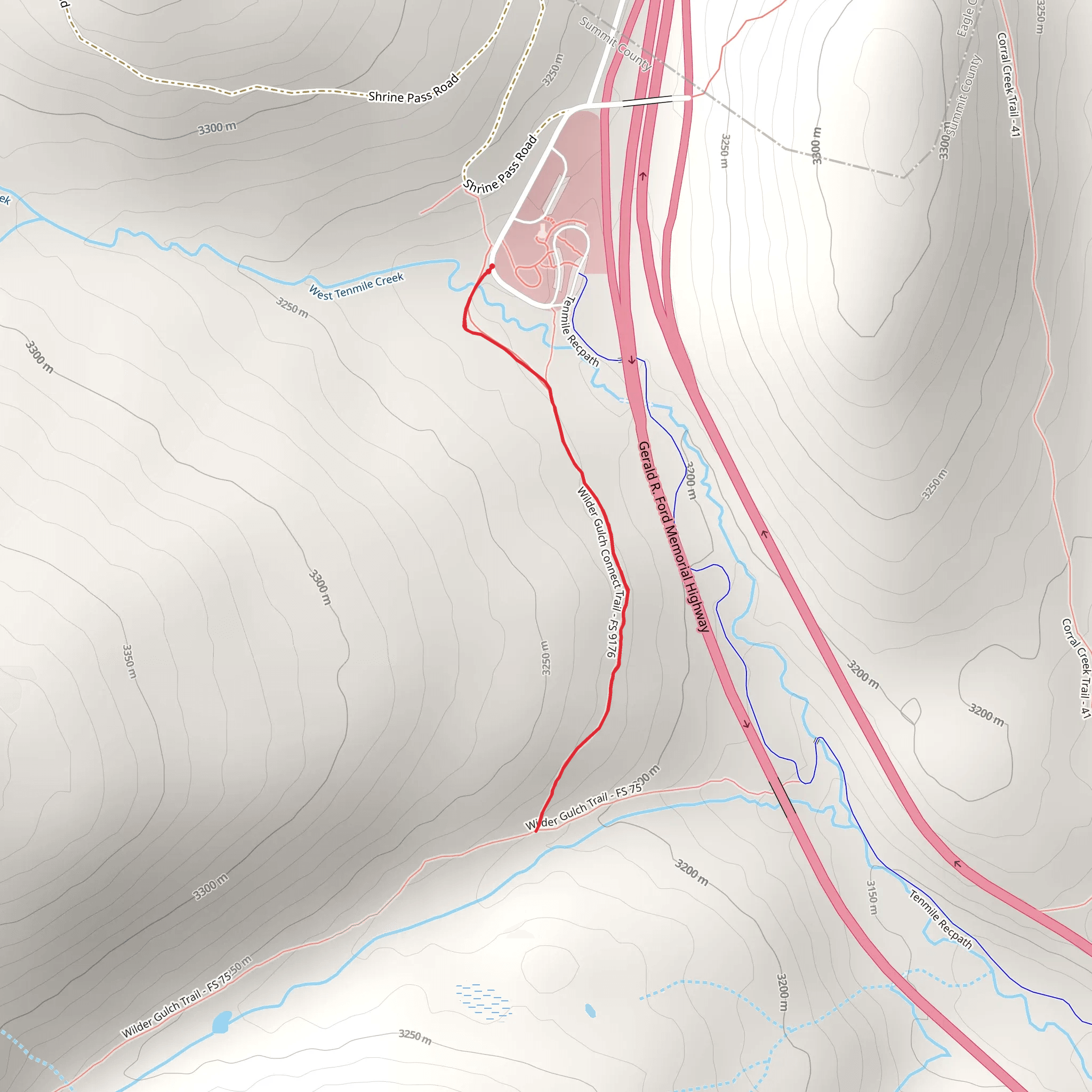 Wilder Gulch Connect Trail mobile static map