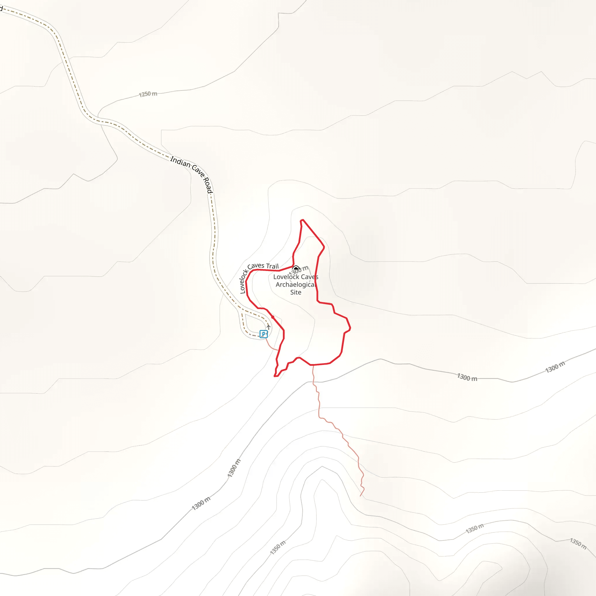 Lovelock Caves Loop Trail mobile static map