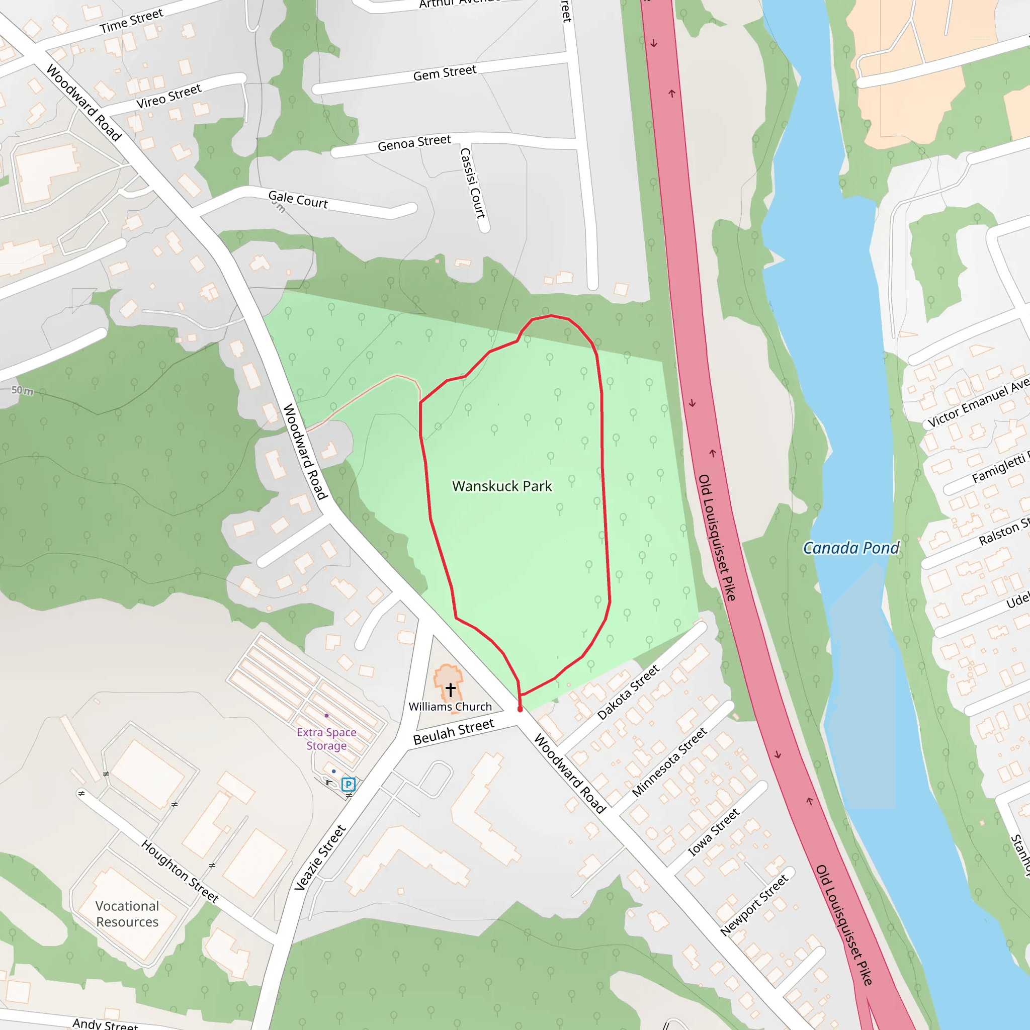 Wanskuck Park Loop mobile static map