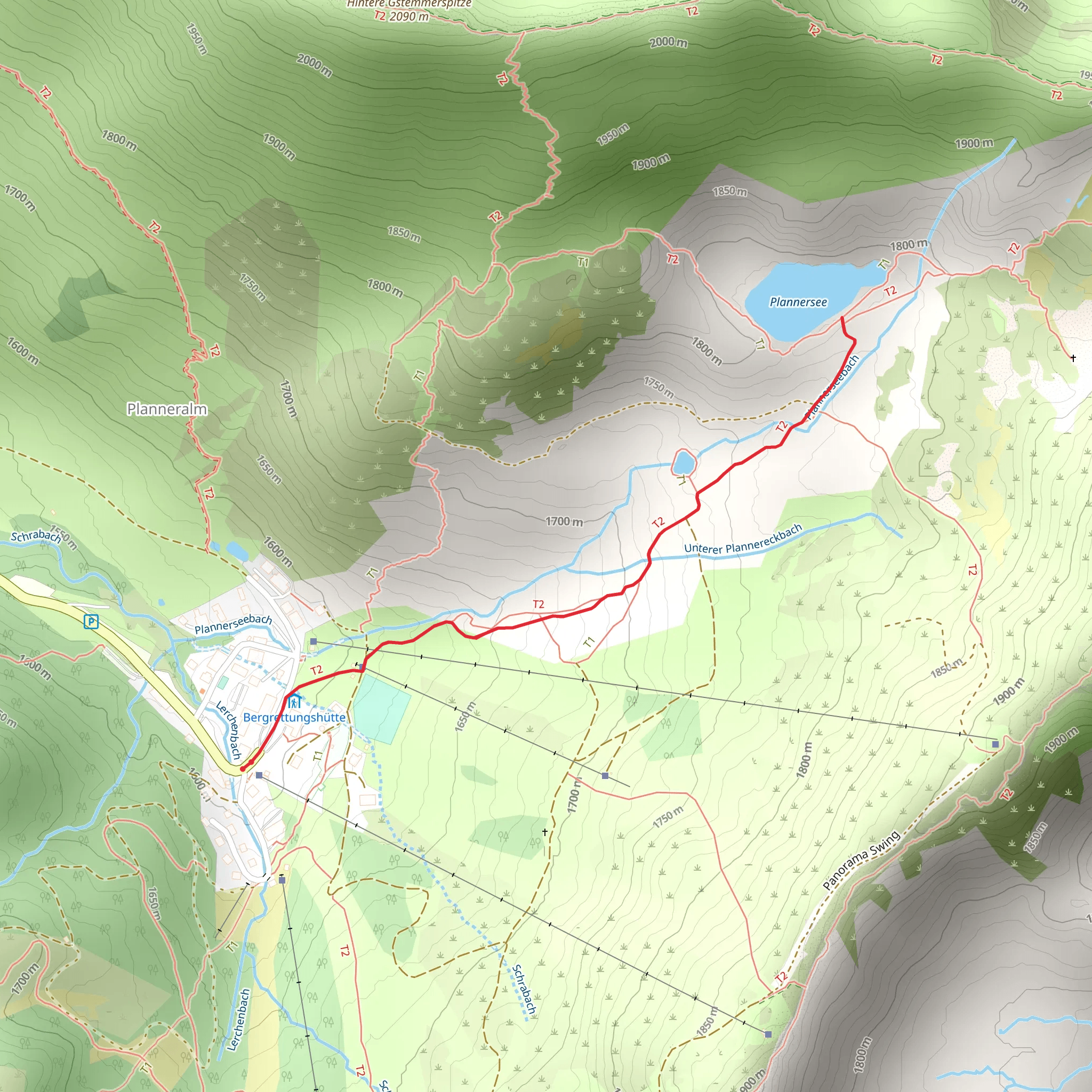Plannersee Lake mobile static map