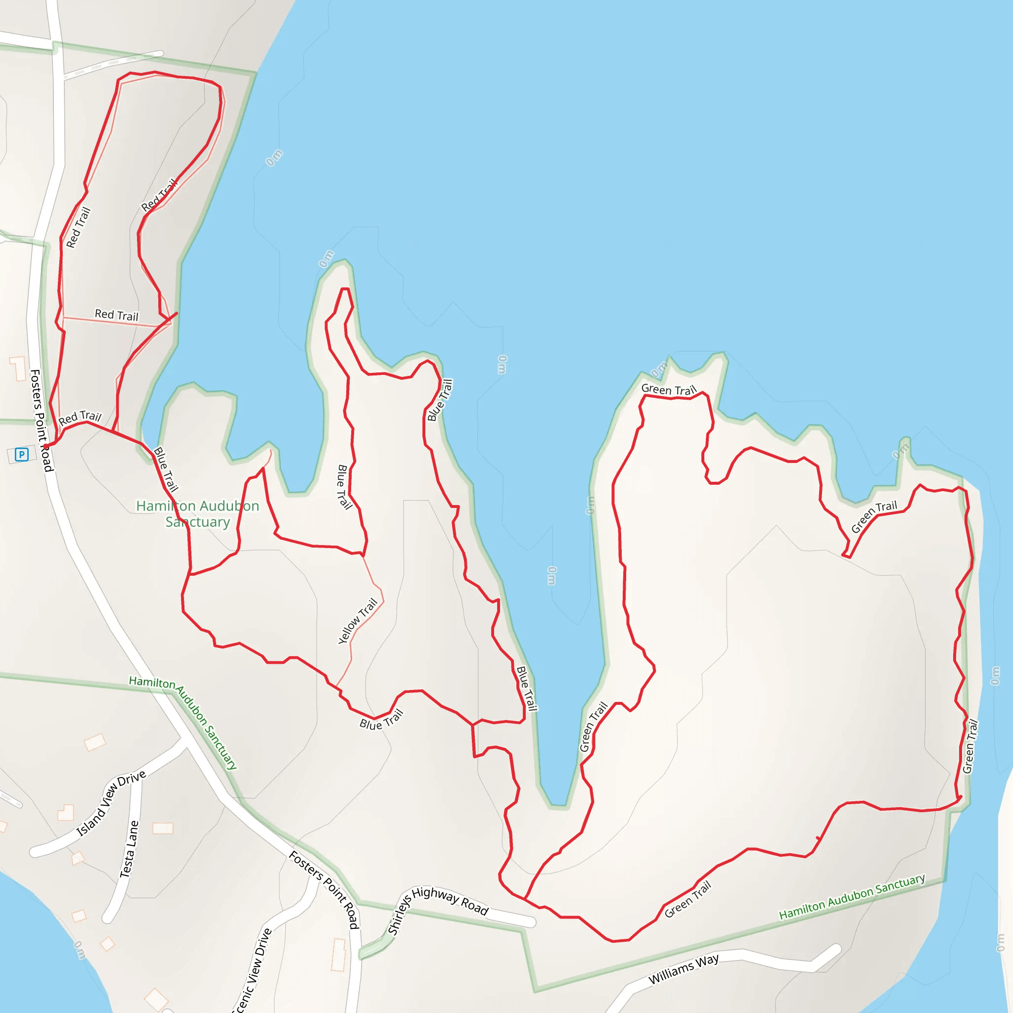 Hamilton Audubon Sanctuary Loop mobile static map