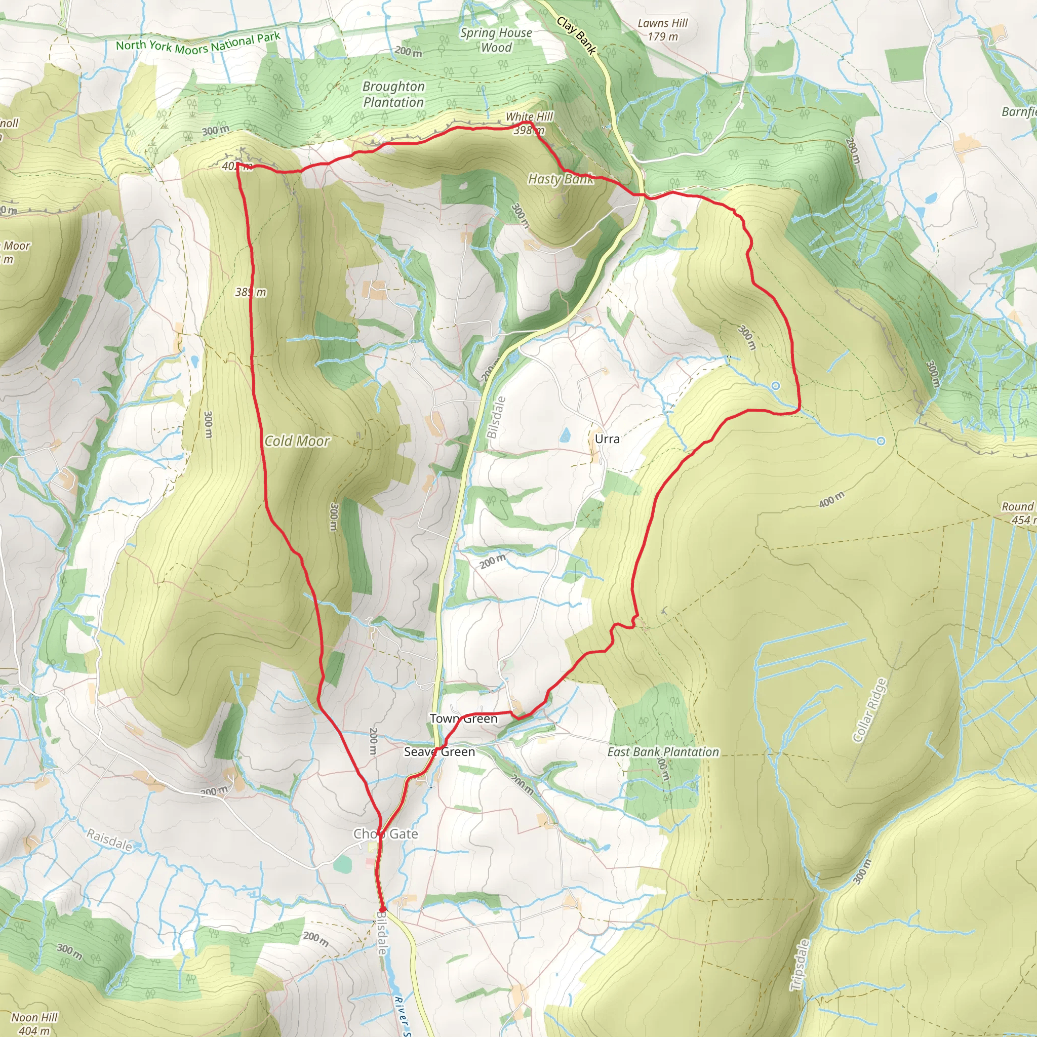 Wainstones Walk mobile static map