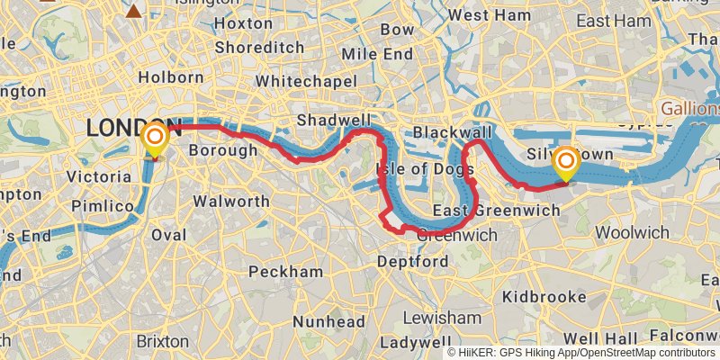 Thames Path stage 13 Map