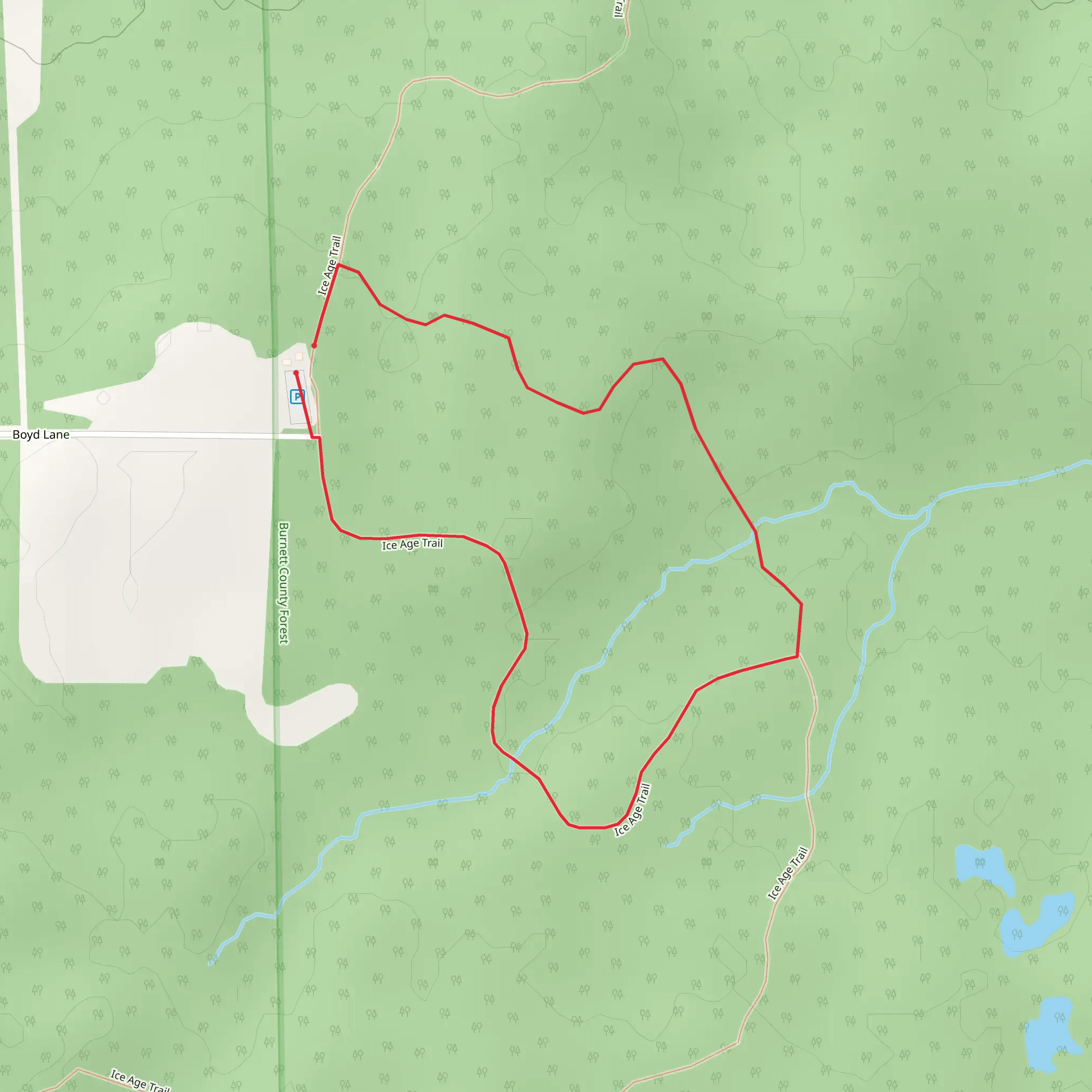 Ice Age Trail - Short mobile static map