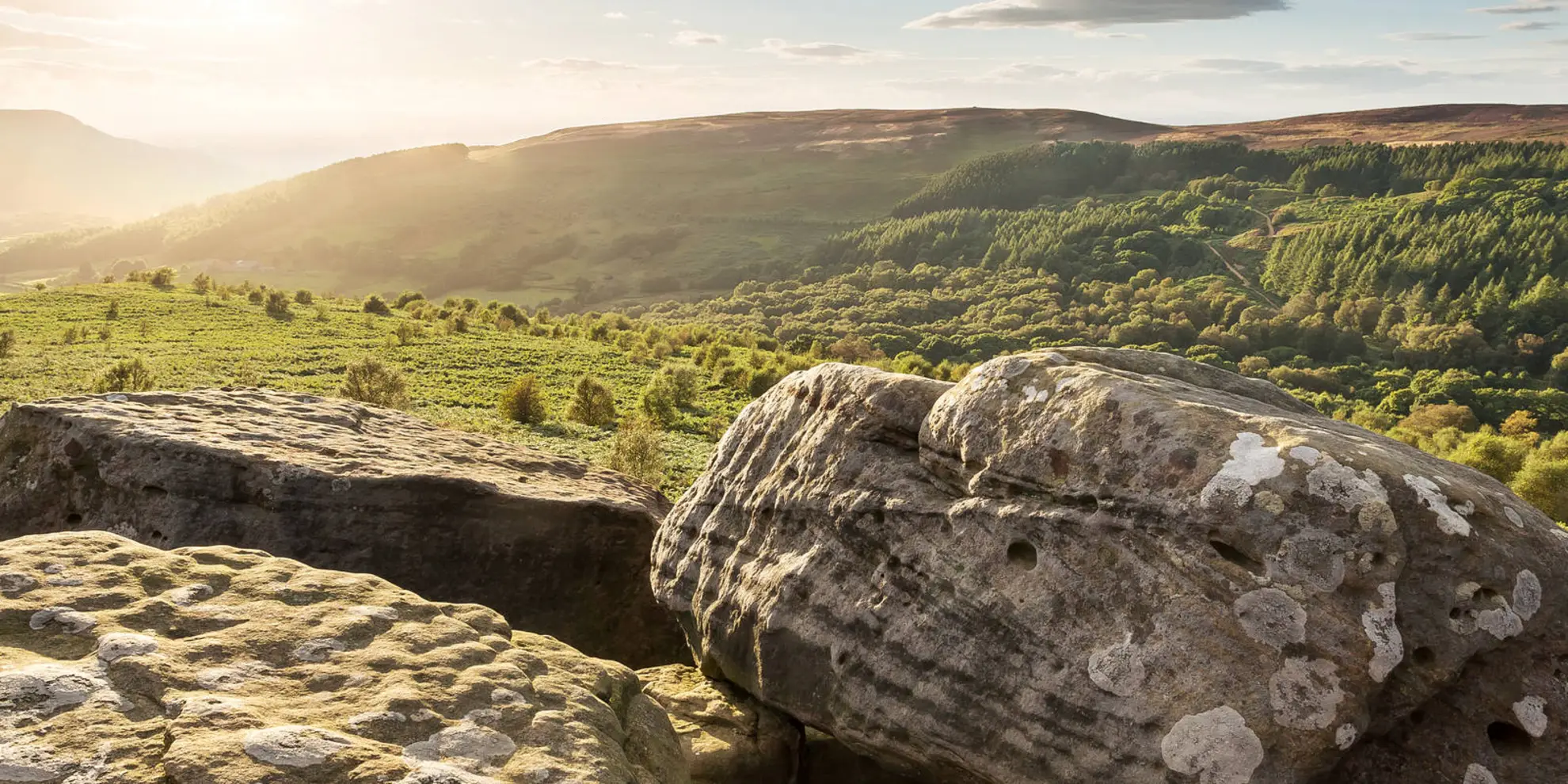 An image depicting the trail Scugdale - Cold Moor - Wainstones - Cringle Moor and Bilsdale West Moor and its surrounding area.