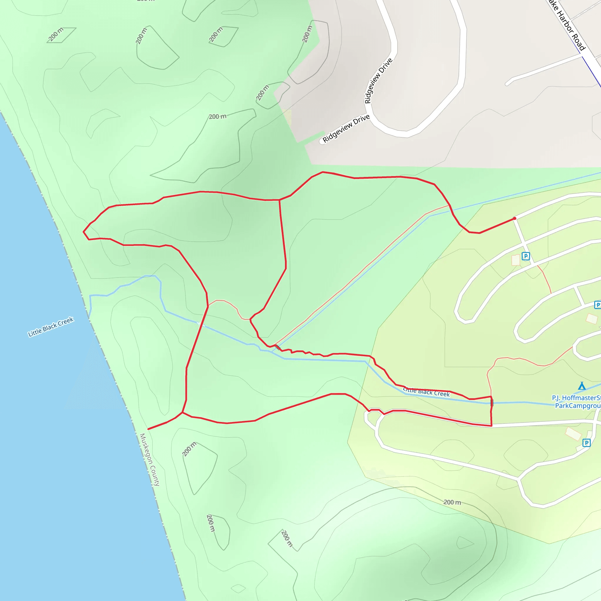 Little Black Creek Loop mobile static map