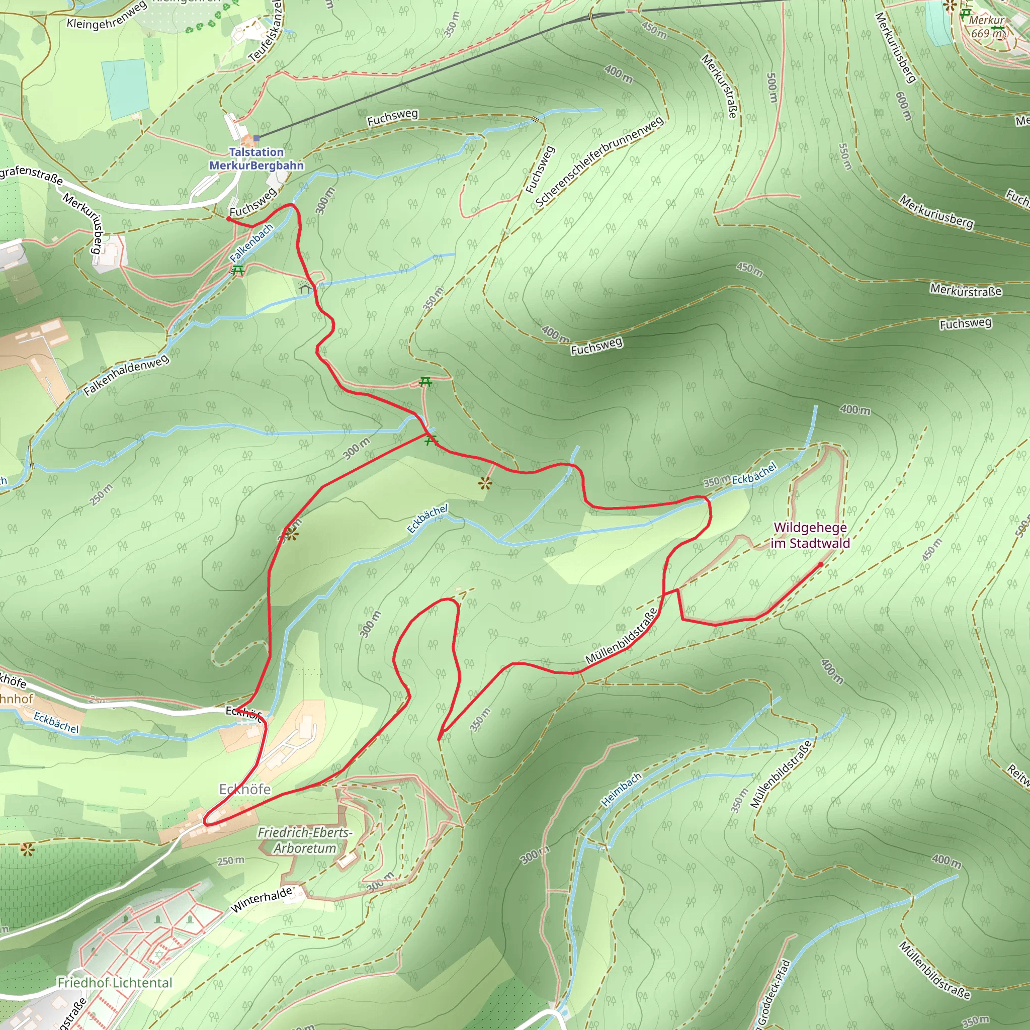 Wildgehege Rundweg mobile static map