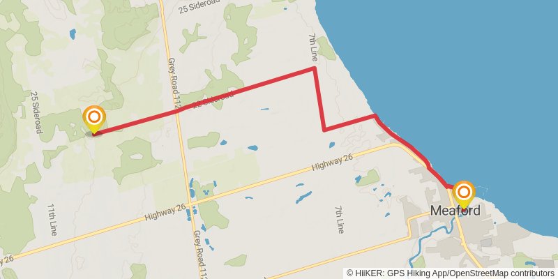 Waterfront Trail stage 88 Map