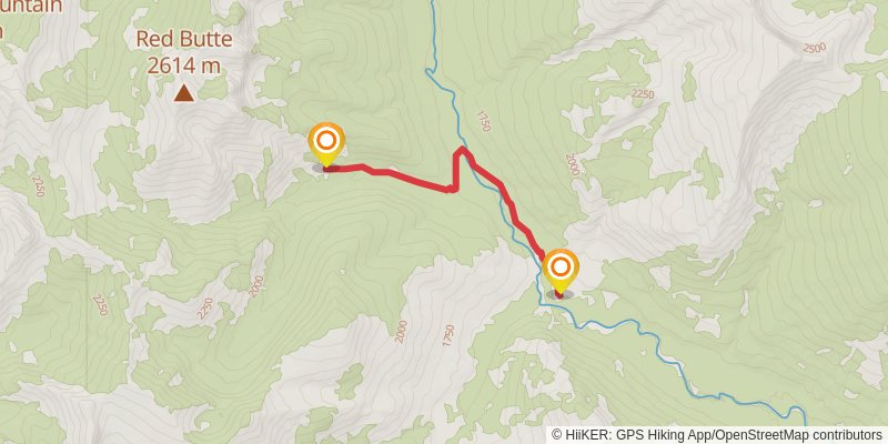Indian Creek Trail via CDT stage 2 Map