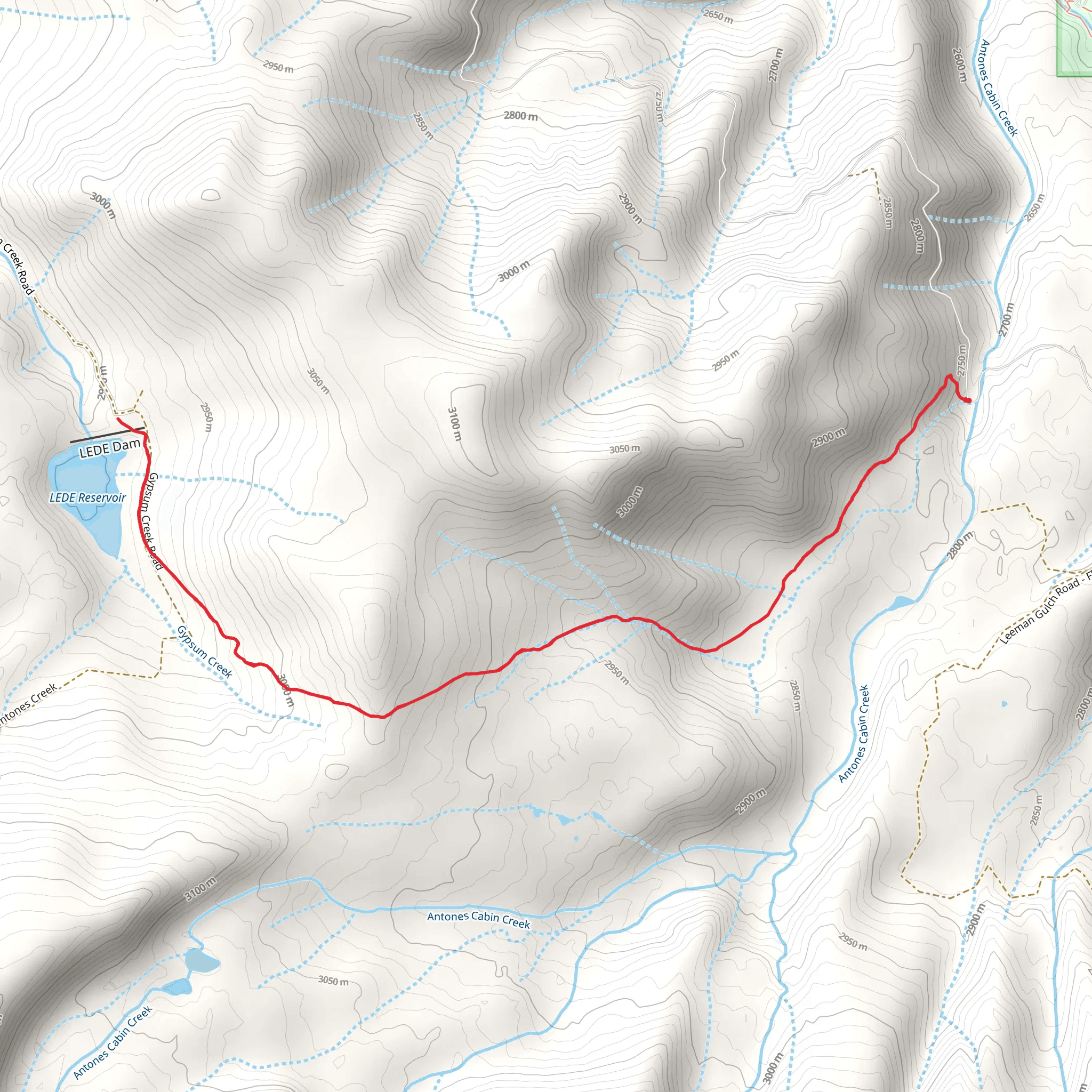 Antones Trail mobile static map