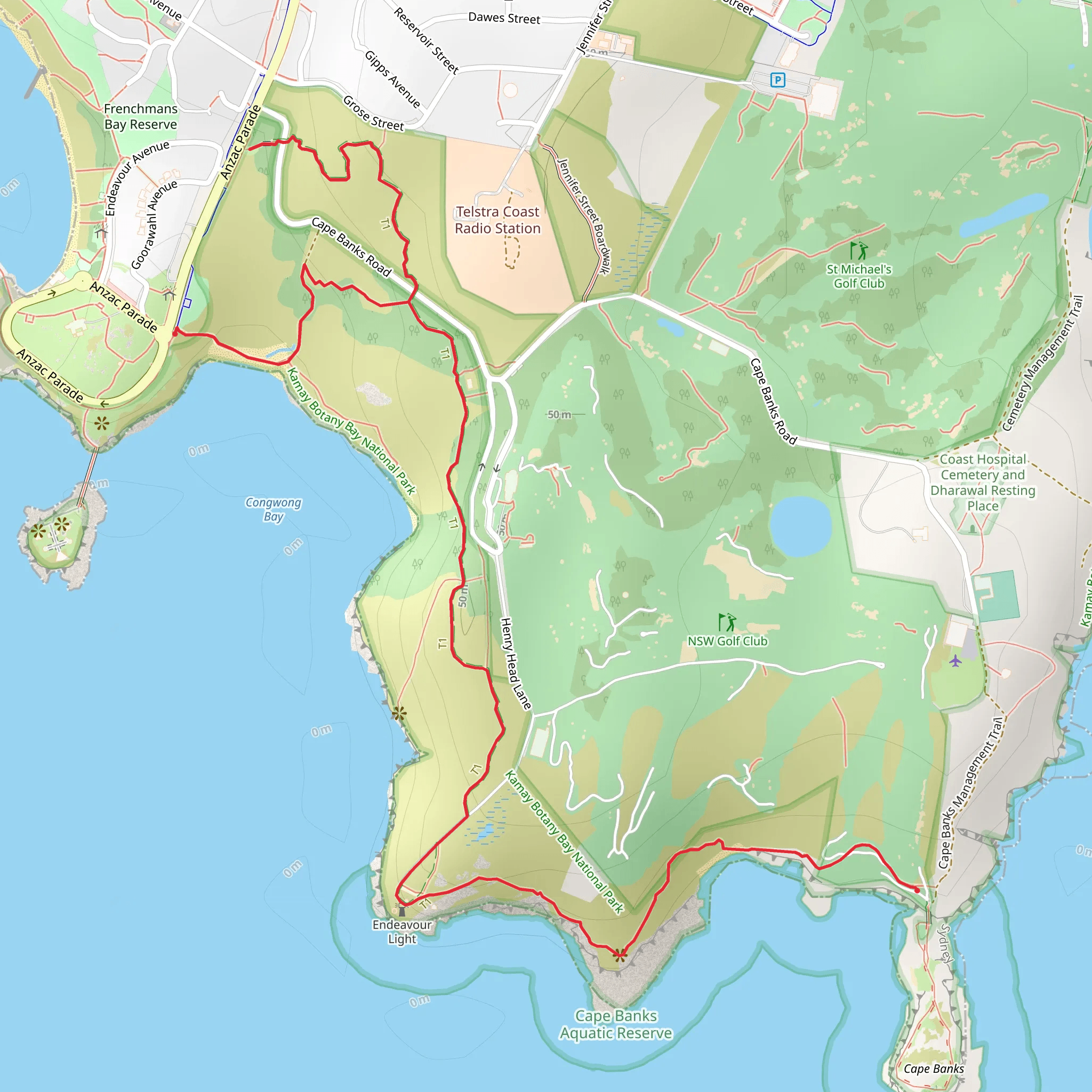 Cape Banks Track mobile static map