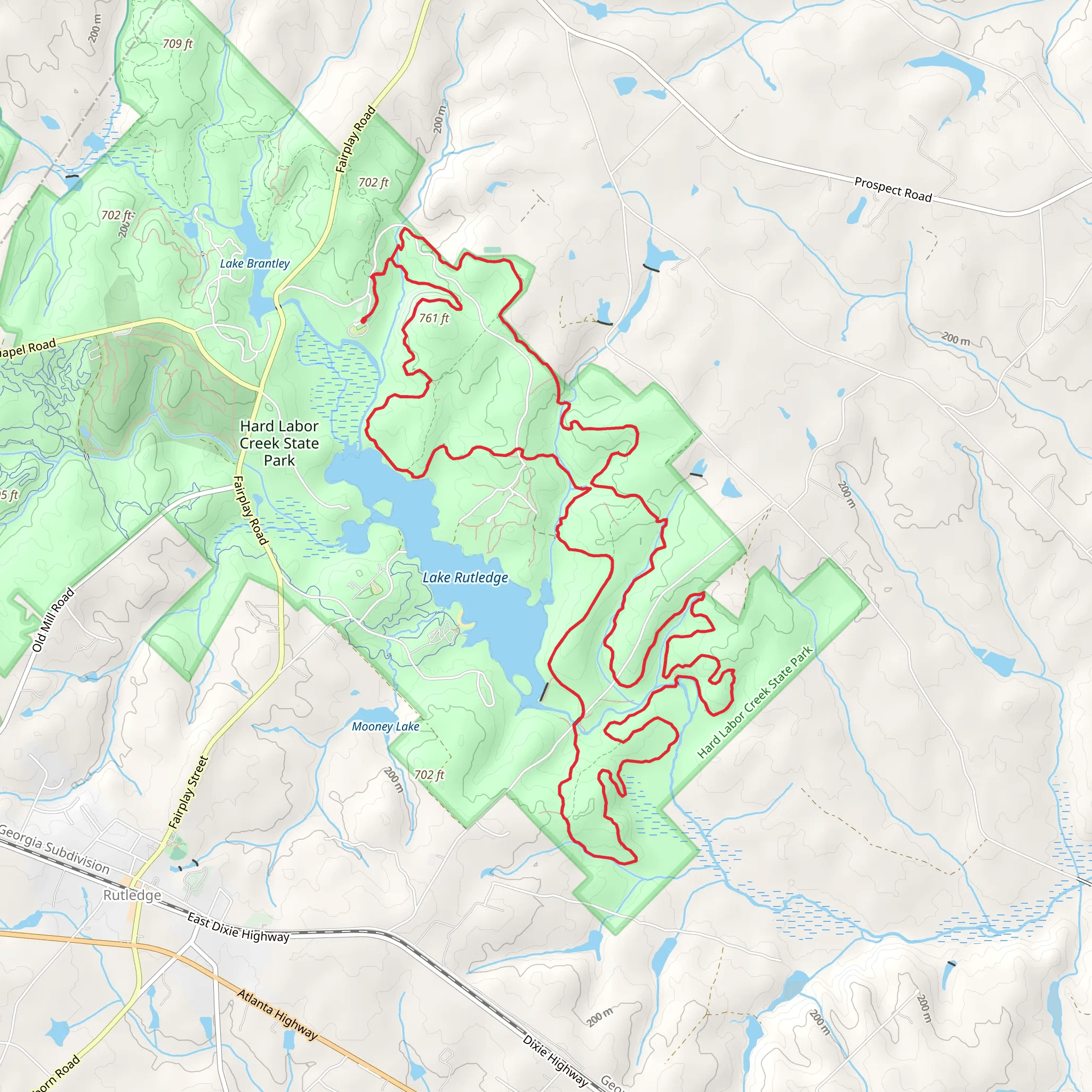 Blue Loop Trail mobile static map