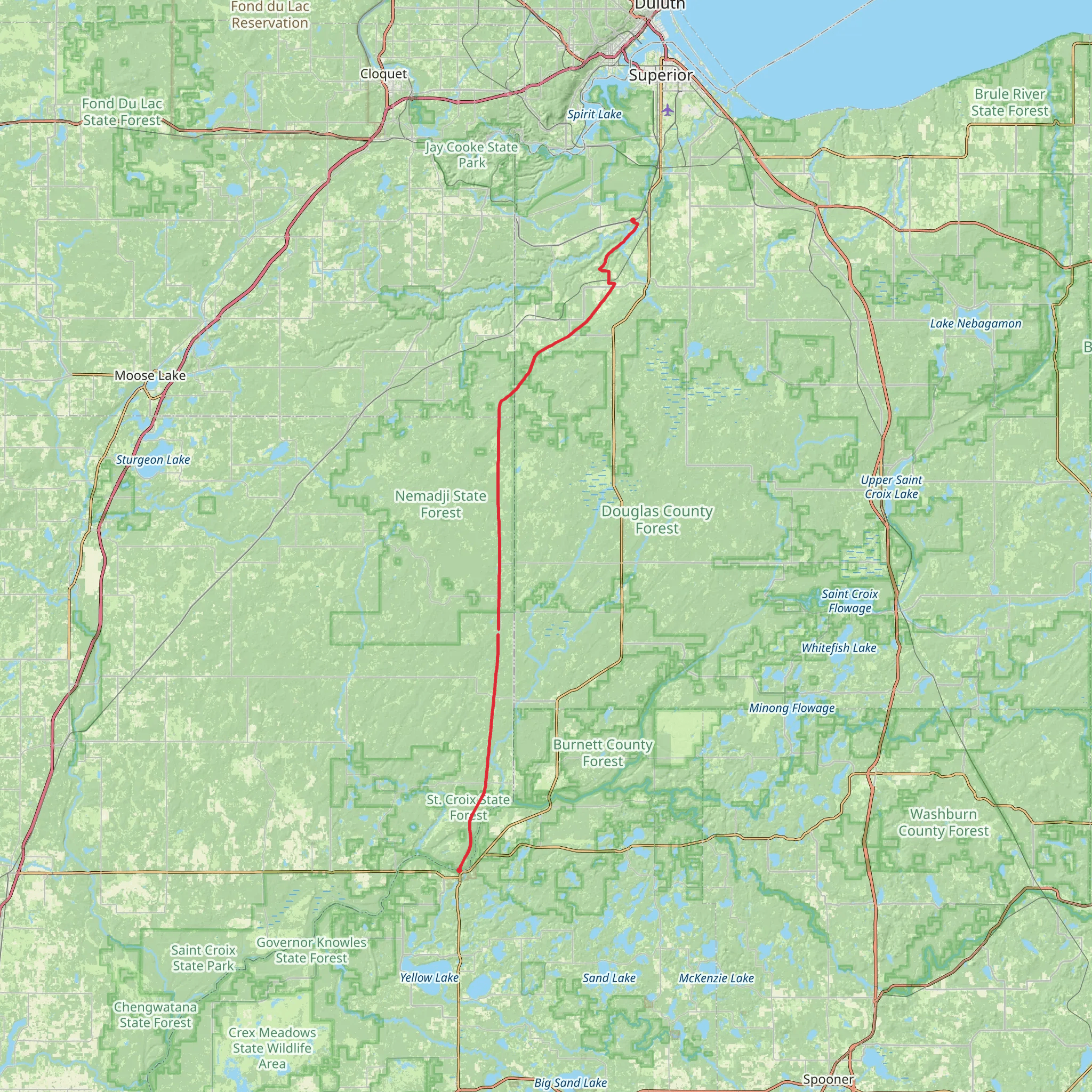 Gandy Dancer State Trail - North mobile static map