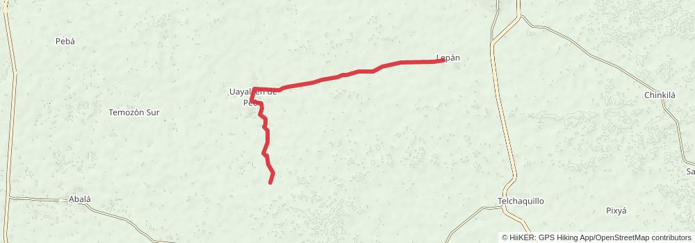 Camino del Mayab stage 4 Map