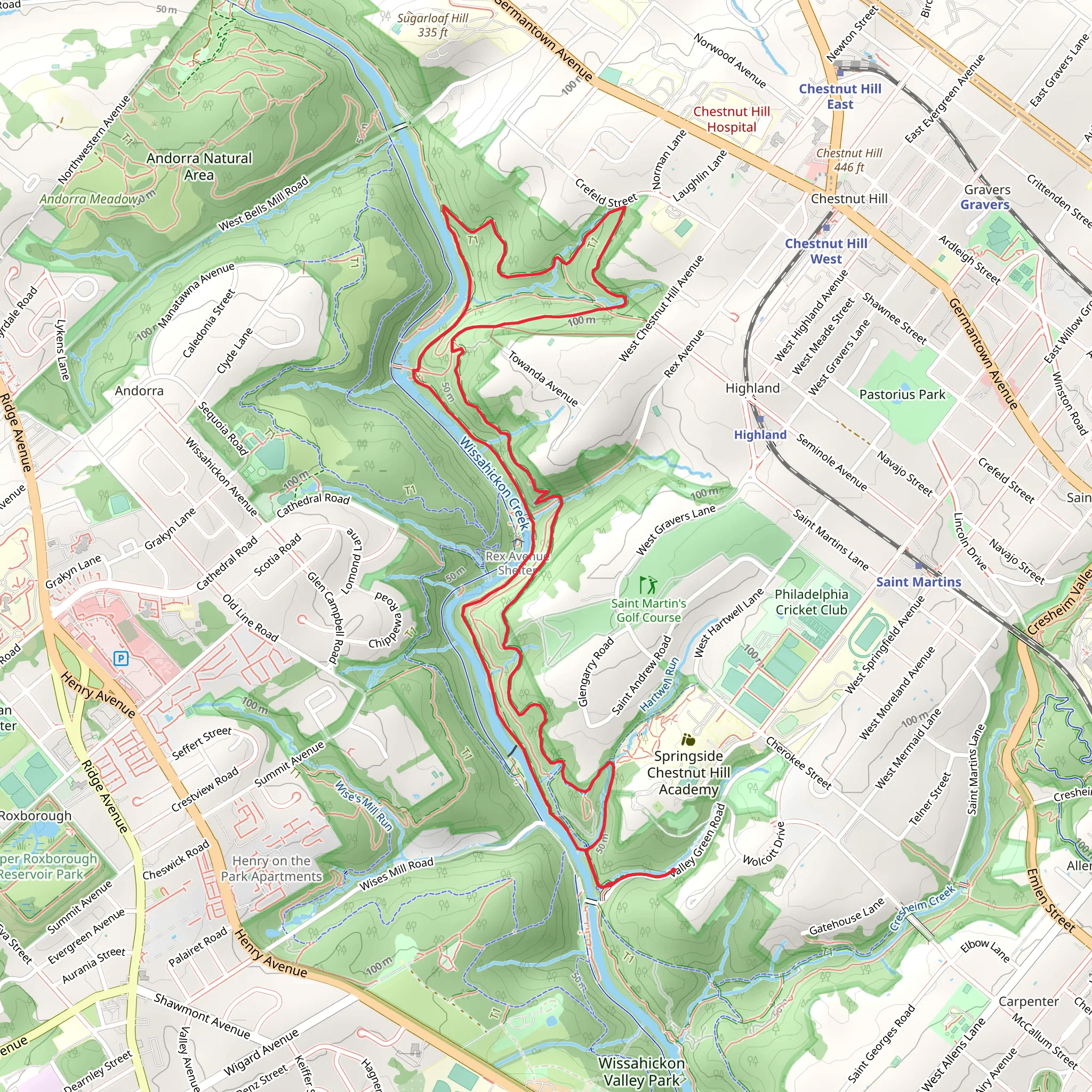 White, Lavender and Orange Loop Trail - Dodge Tract mobile static map