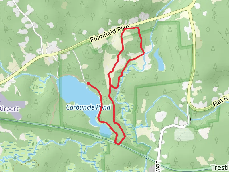Carbuncle Pond and North South Loop Trail