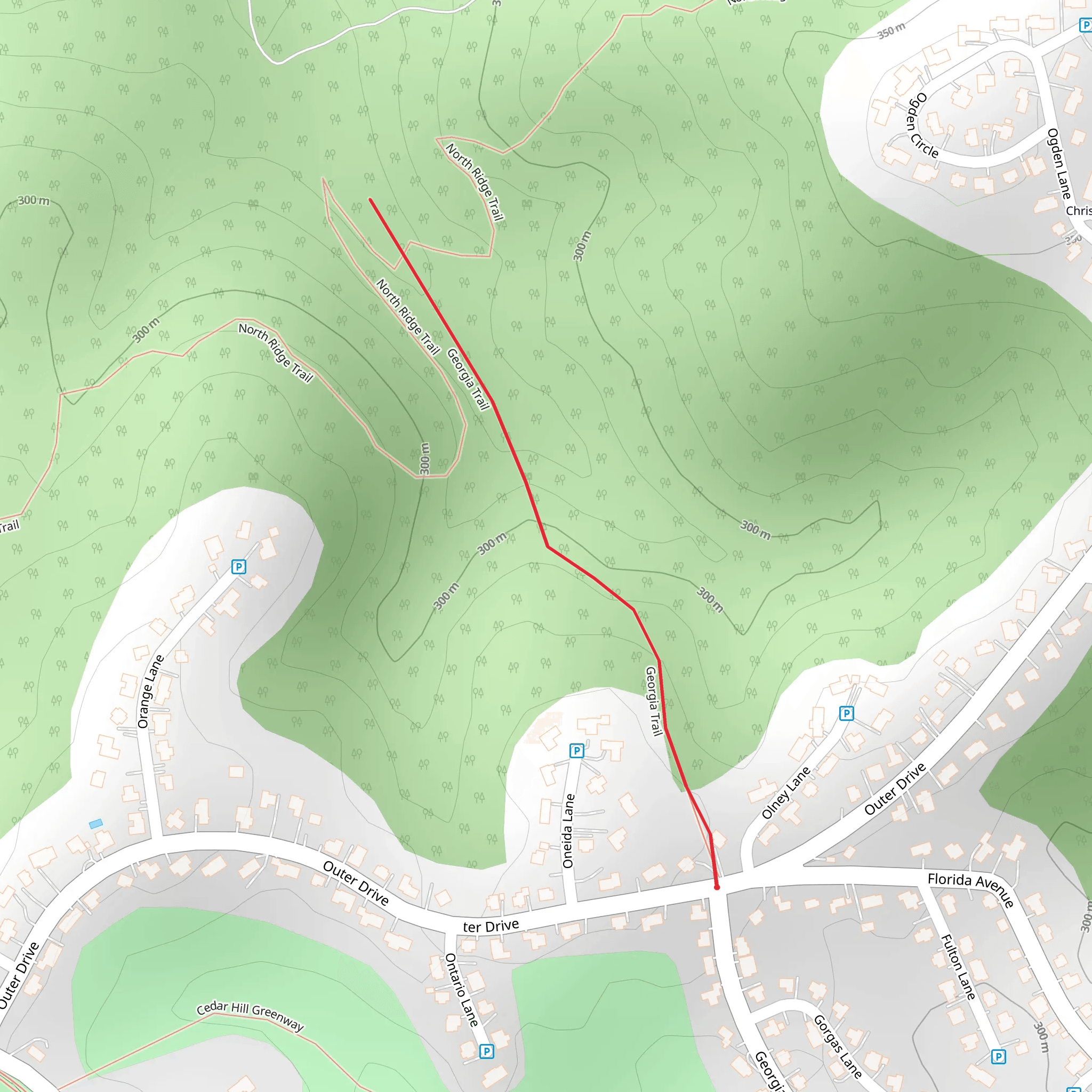 Georgia Trail mobile static map