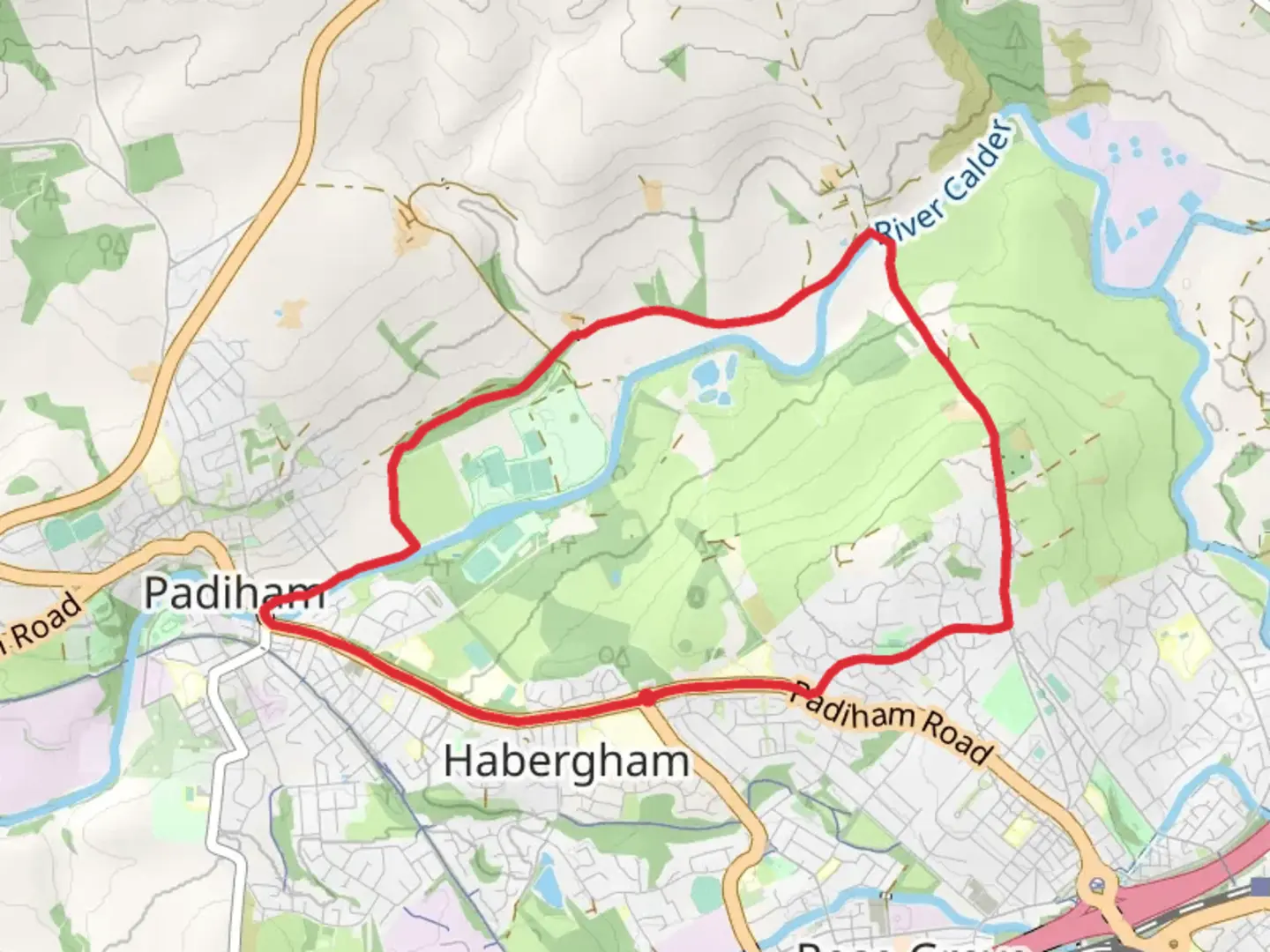 An image depicting the trail Mona Bents Plantation in Ightenhill Country Park and its surrounding area.