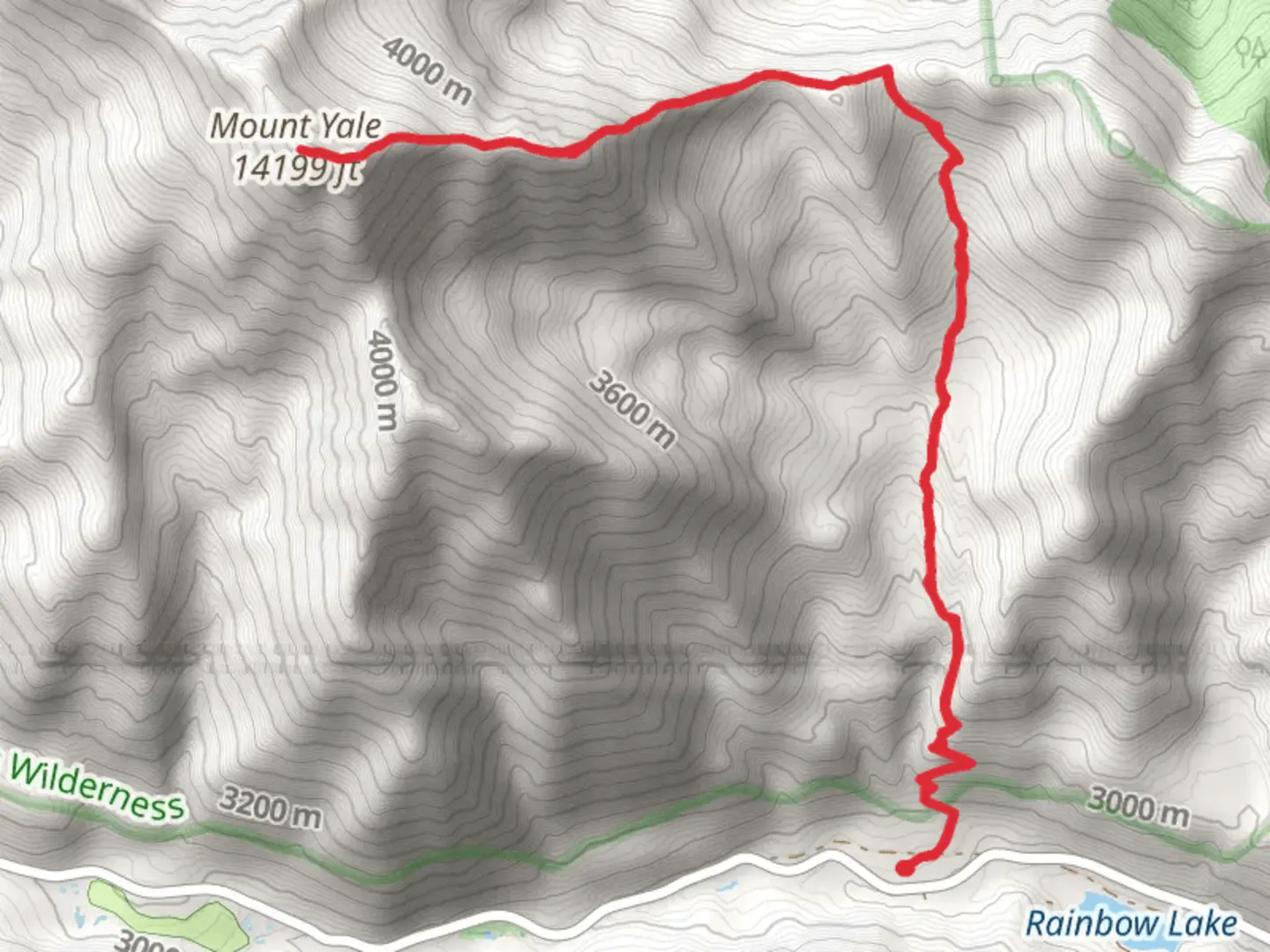 An image depicting the trail Colorado Trail and Mount Yale Trail and its surrounding area.