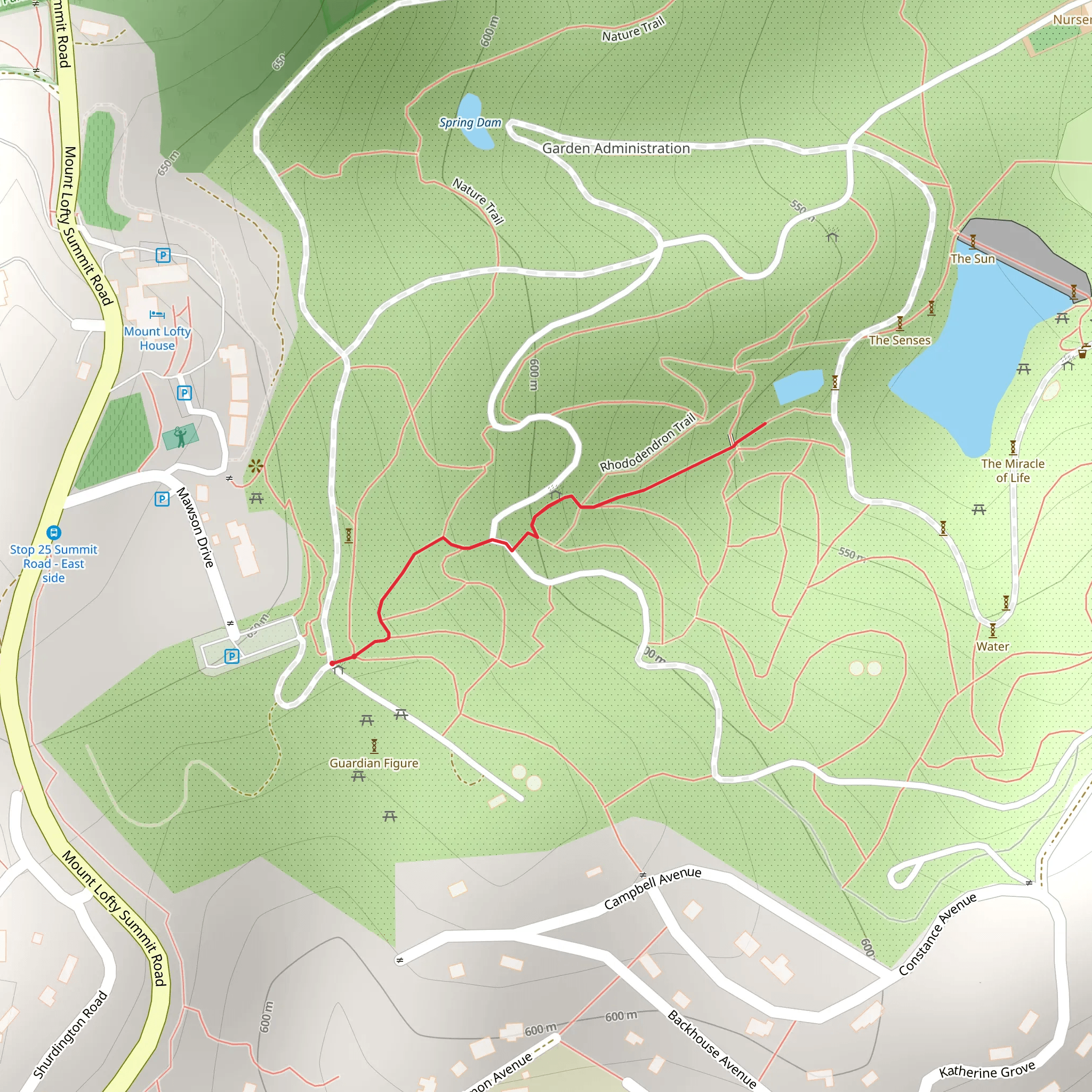 Rhododendron Trail mobile static map