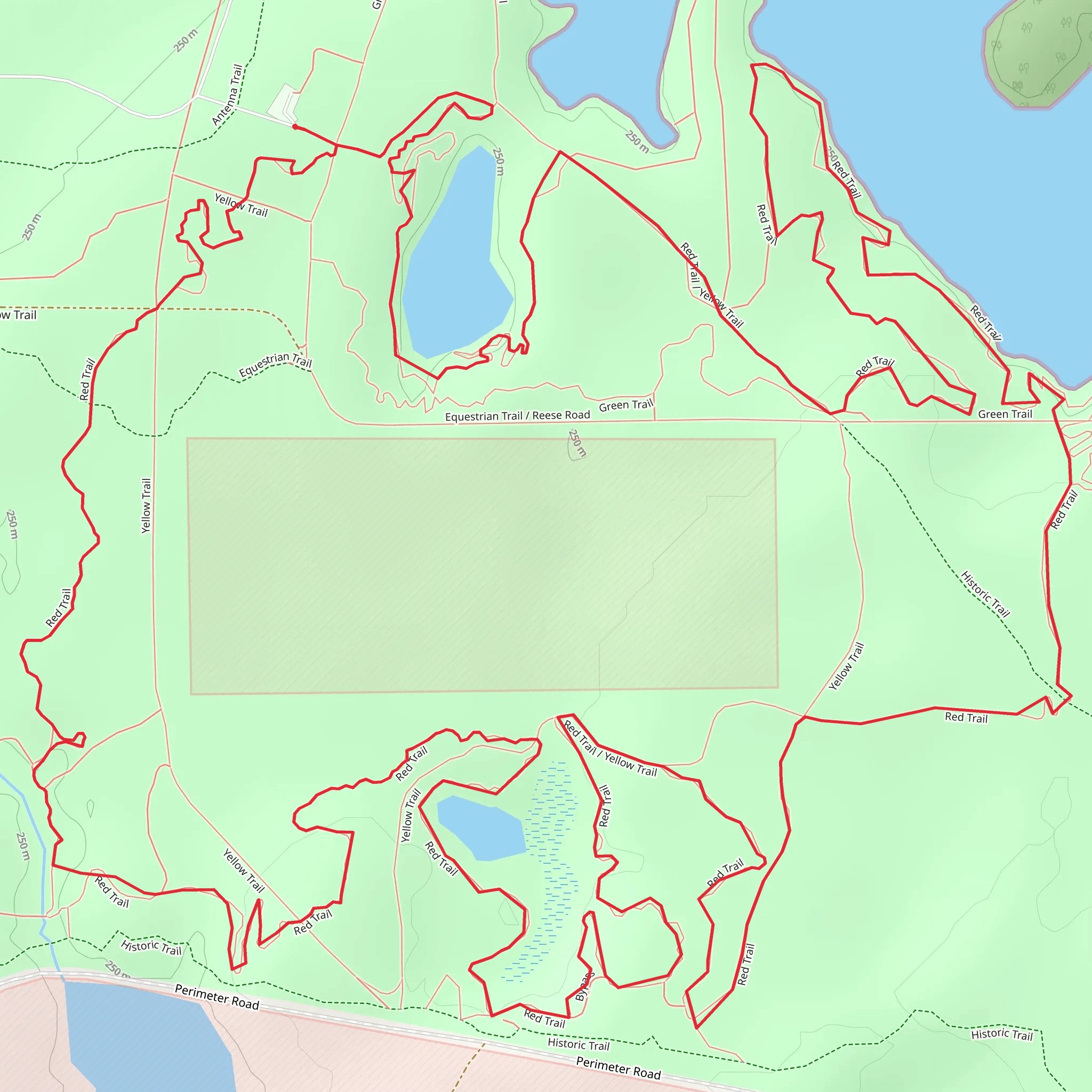 Red Trail and Yellow Trail Loop - Eagle Lake mobile static map