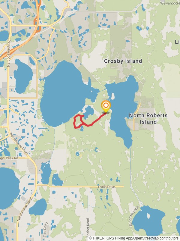 Fox Squirrel Meadow Loop mobile static map