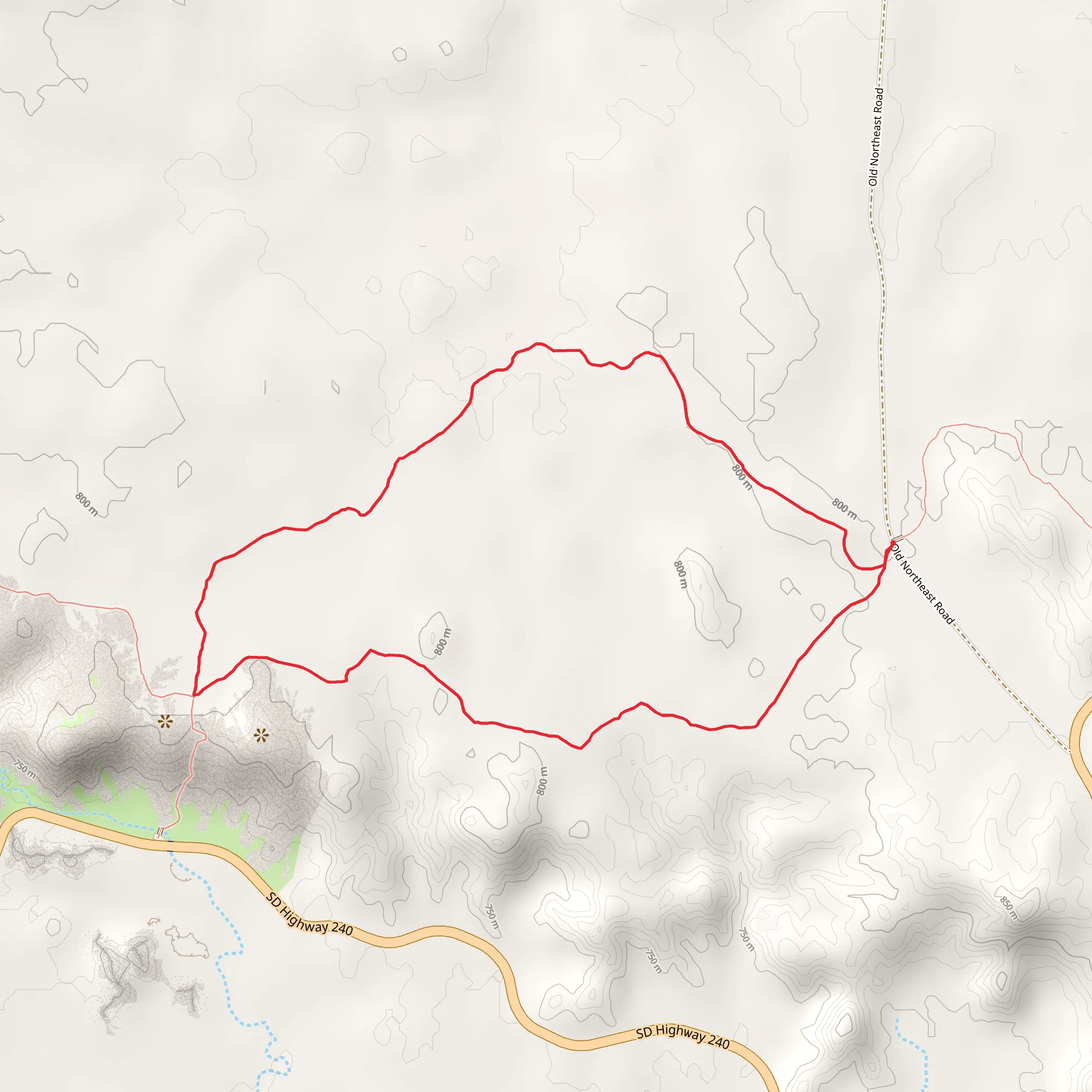 Medicine Root Trail and Castle Trail Loop mobile static map