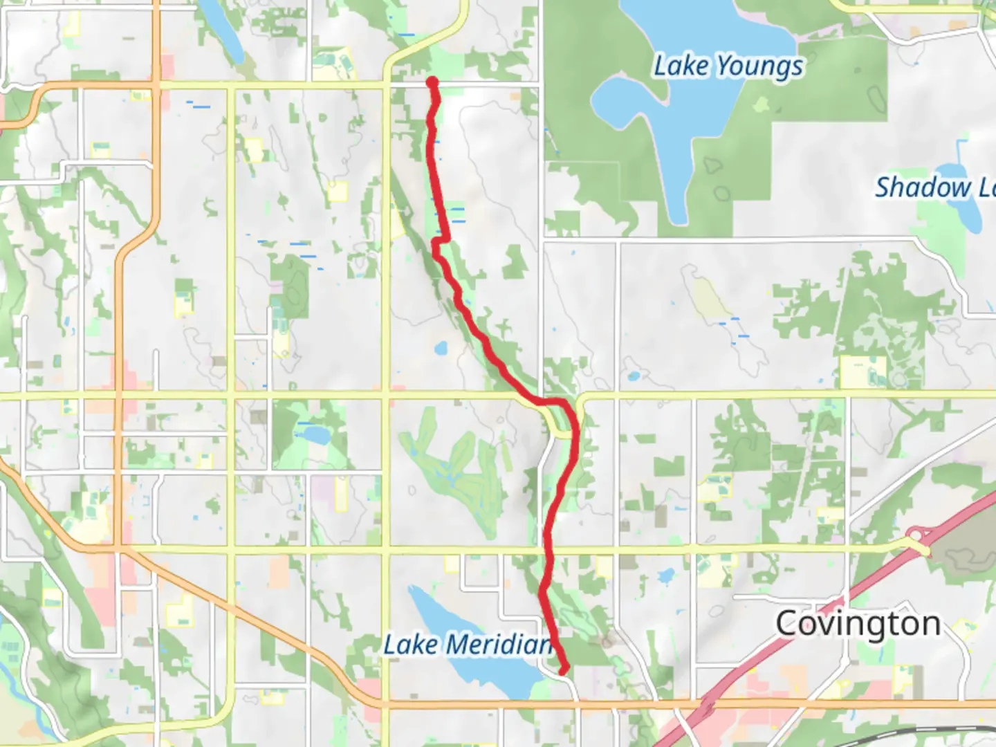 An image depicting the trail Soos Creek Trail Out and Back and its surrounding area.