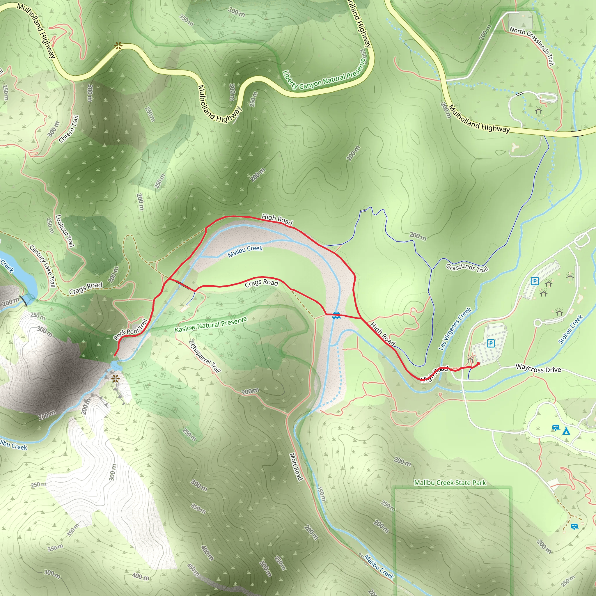 Rock Pool via High Road mobile static map