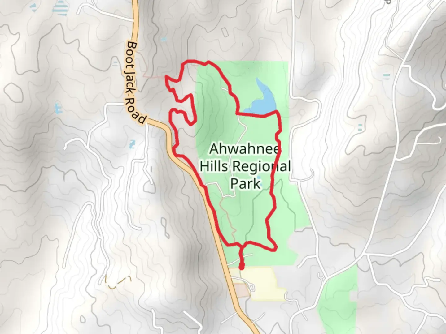 An image depicting the trail Ahwahnee Hills Park Trail and its surrounding area.