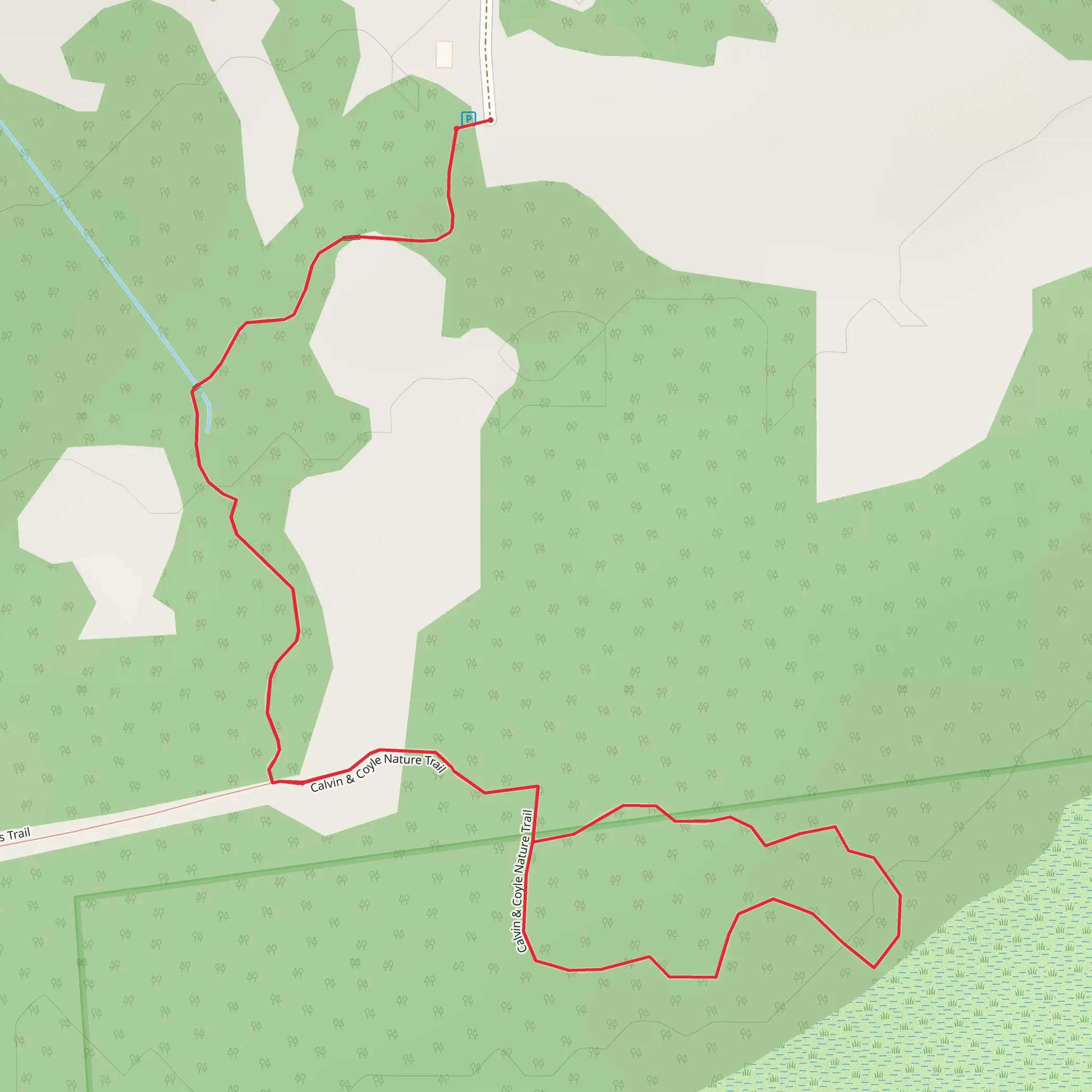 Calvin and Coyle Nature Loop Trail mobile static map
