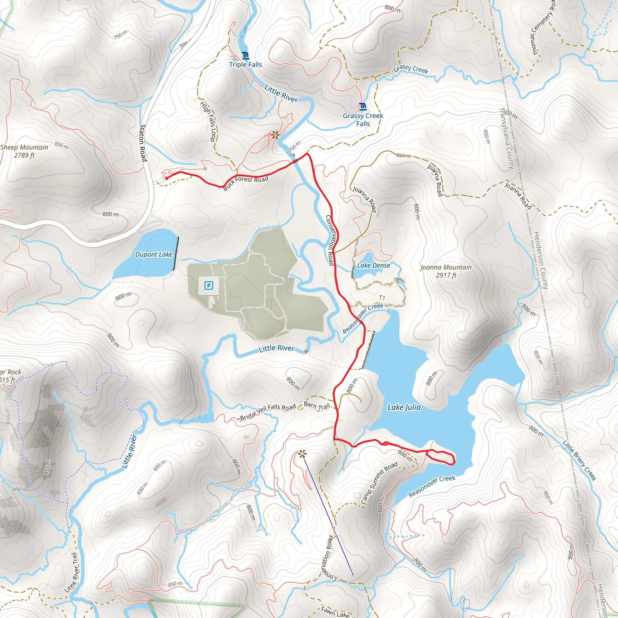 Lake Julia via Conservation Road mobile static map
