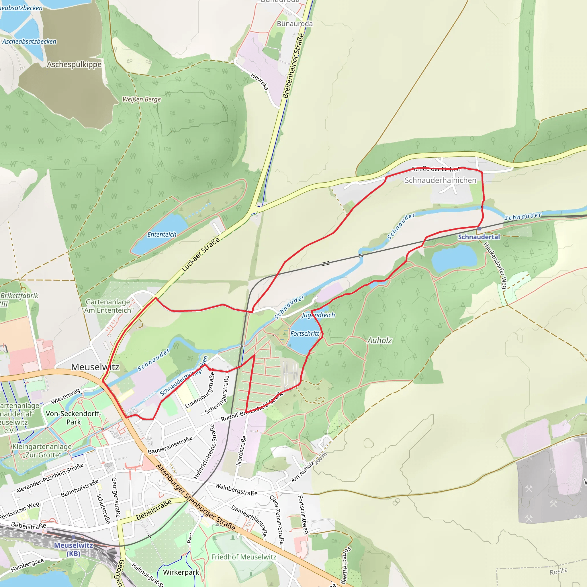 Fortschritt and Jugendteich Loop mobile static map