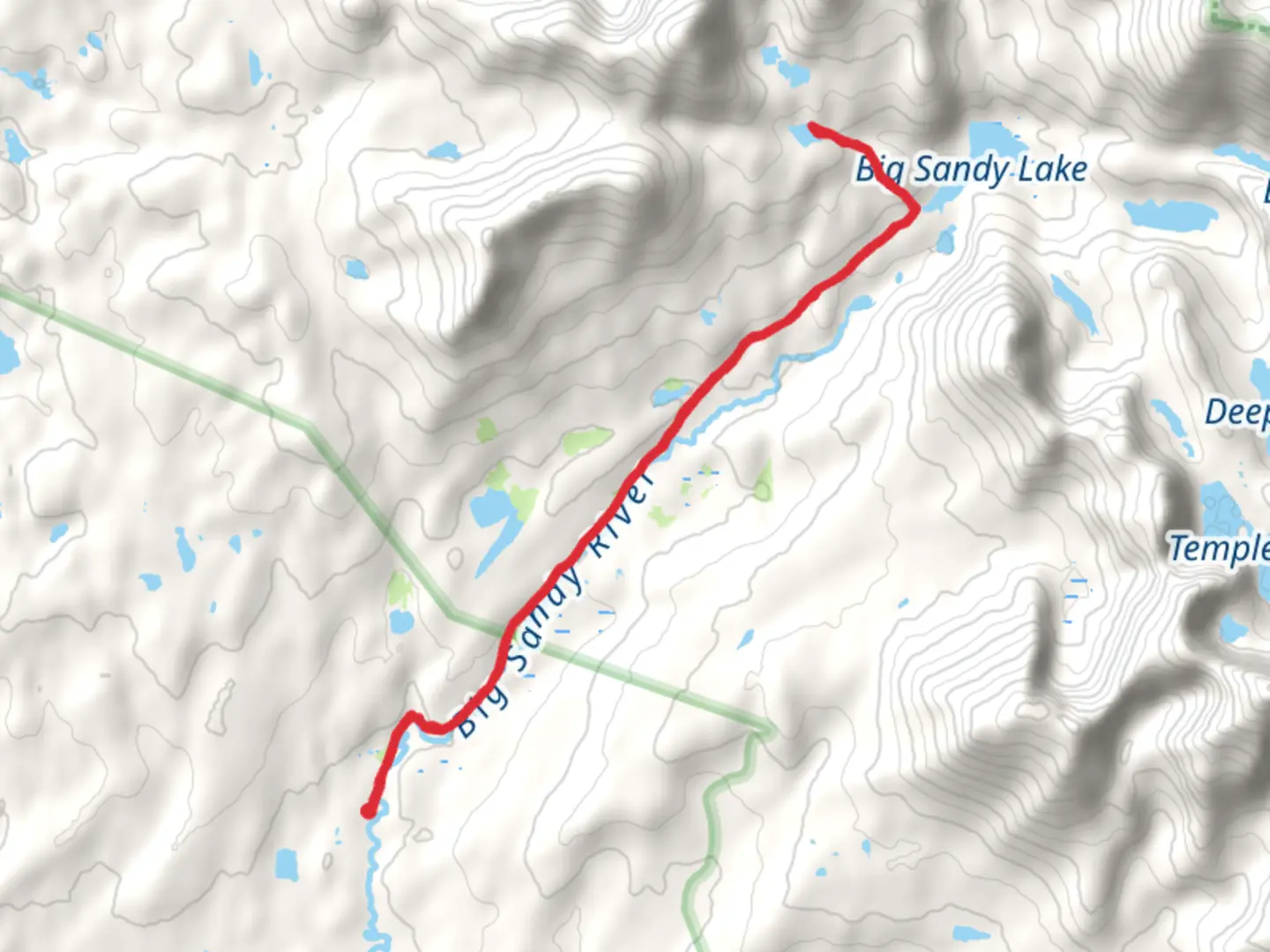 An image depicting the trail Blue Lake via Fremont and its surrounding area.