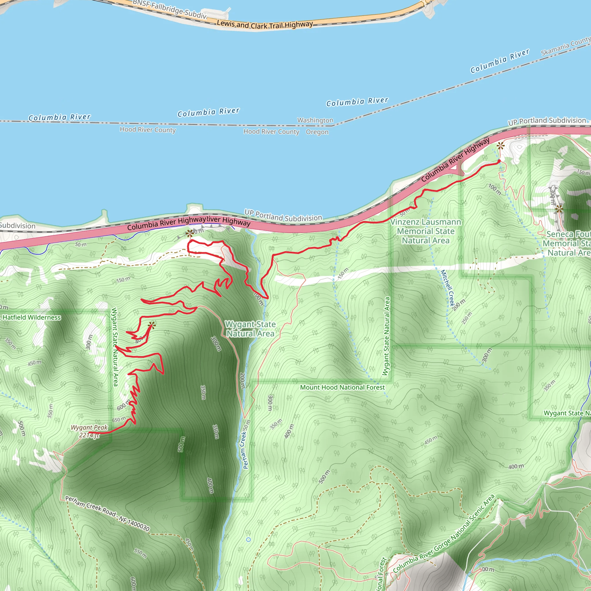 Wygant Peak via Wygant Trail mobile static map