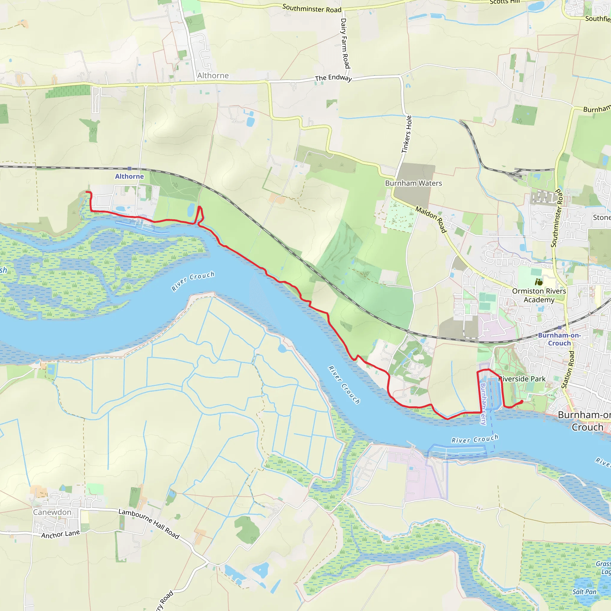 Bridgemarsh Marina Walk mobile static map